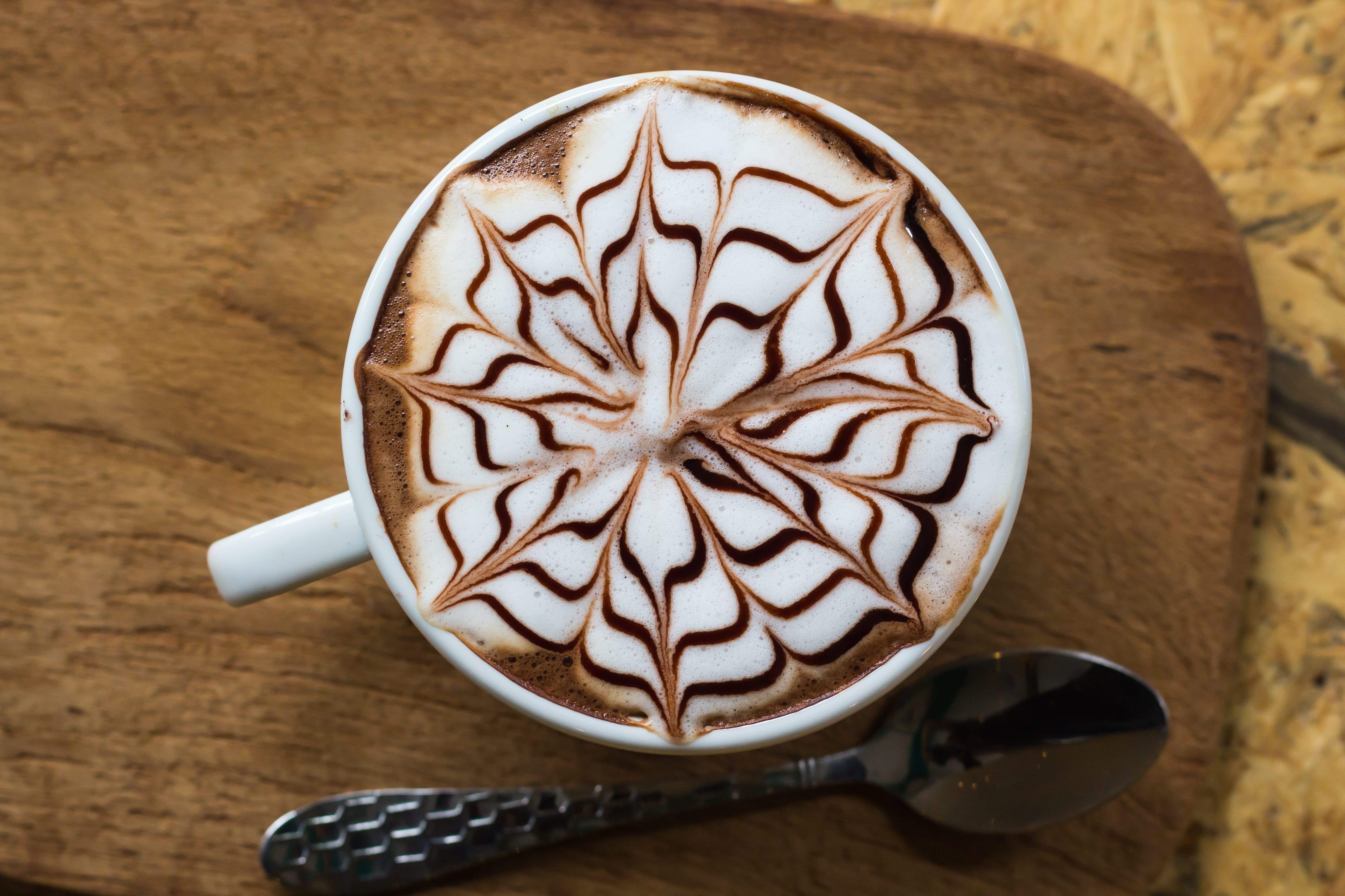 white, fragrant, drink, happy, milk, bright, cappuccino, directly above, still life, of the blank, pretty, in the morning, pattern, close-up, bubble, mellow, HD Wallpaper
