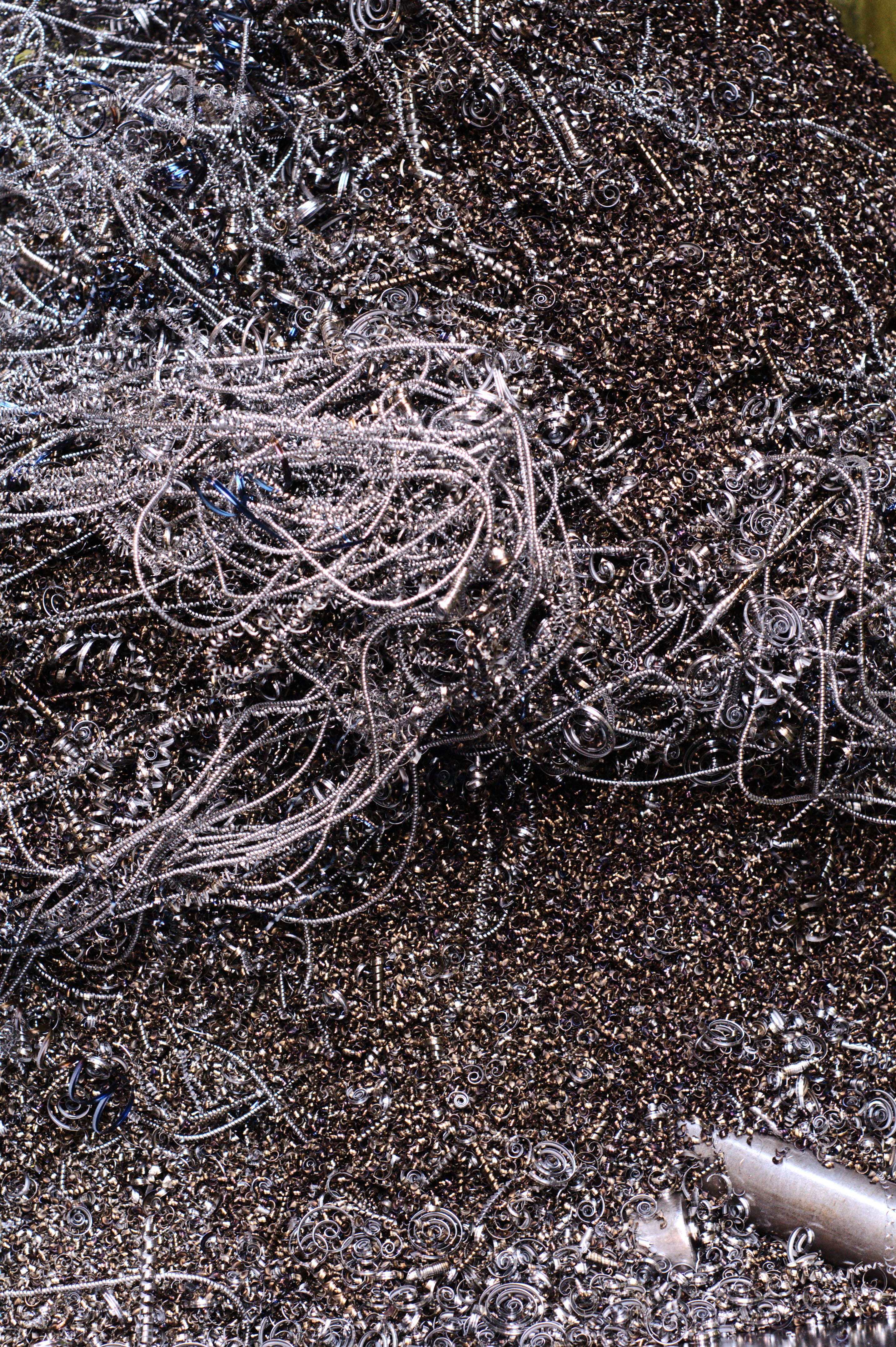 high angle view, edmonton, metal, messy, full frame, root, plant, shavings, tranquility, day, canada, industrial, manufacturing, growth, complexity, tangled, Phone HD Wallpaper