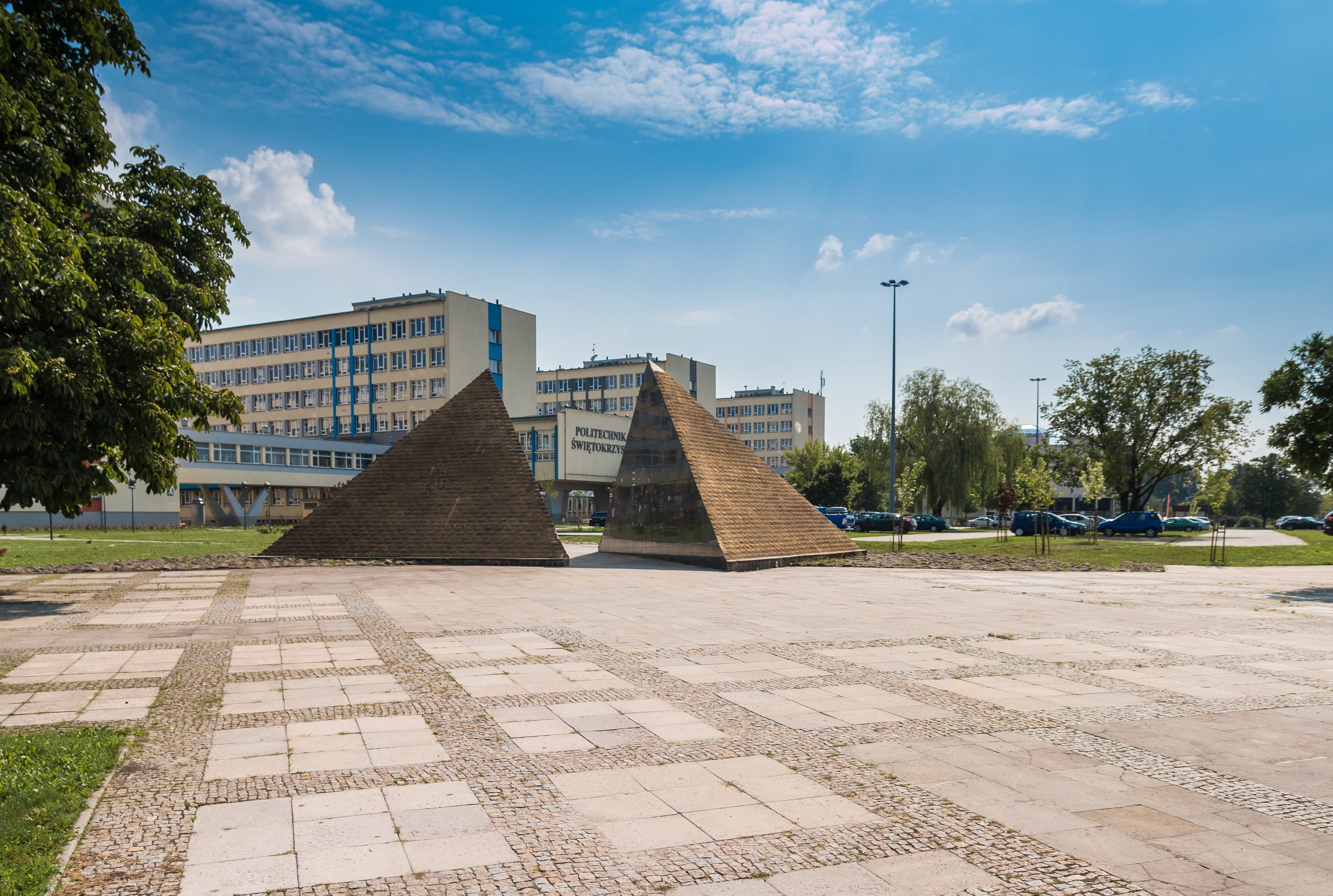 architecture, no people, city, tourism, kielce, travel, cloud - sky, 2K, building and construction, tree, ancient civilization, day, school, travel destinations, HD Wallpaper