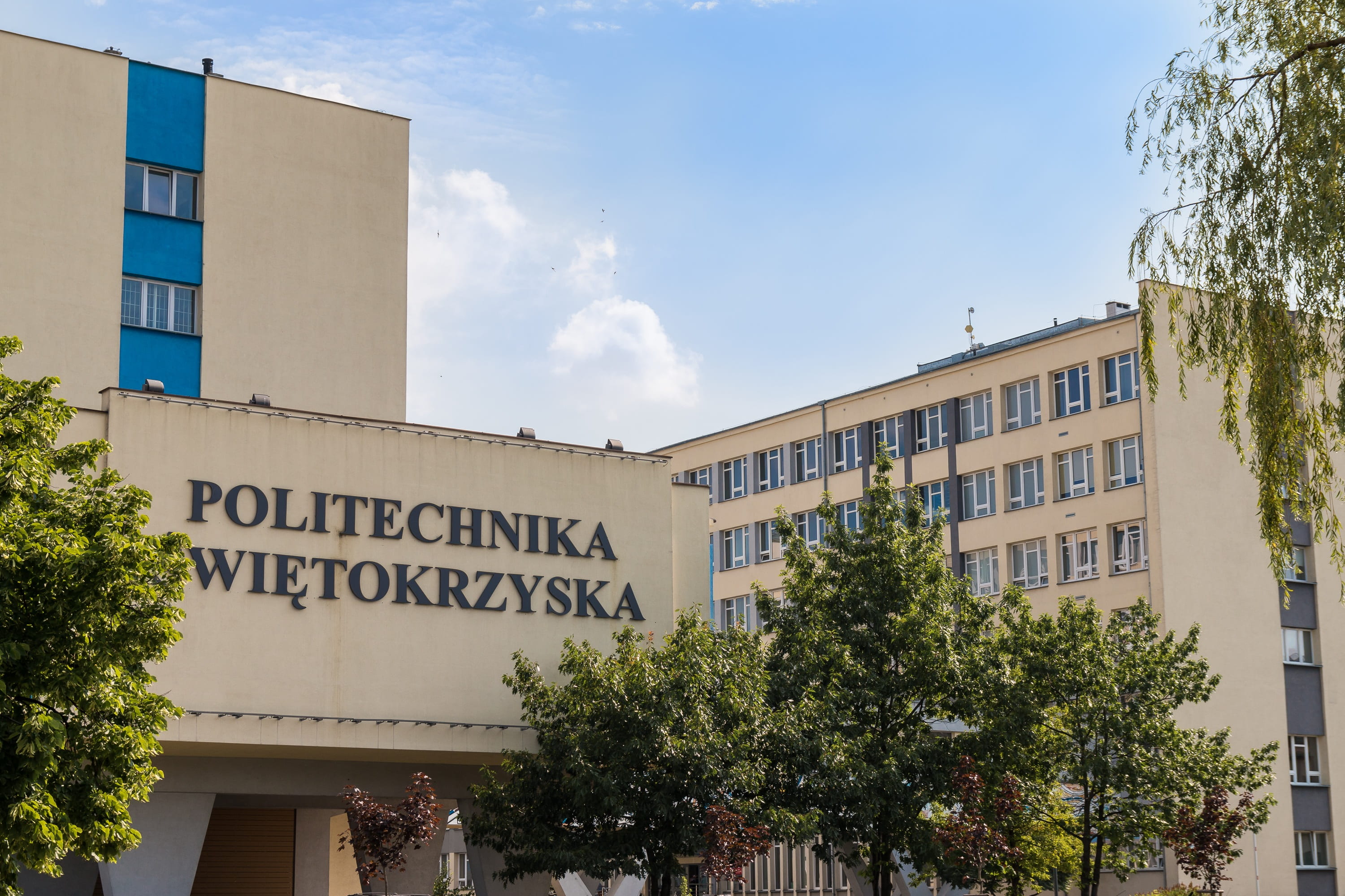 outdoors, building exterior, day, window, sky, city, text, tree, communication, kielce, information, polytechnic university which, building, office buildings, HD Wallpaper
