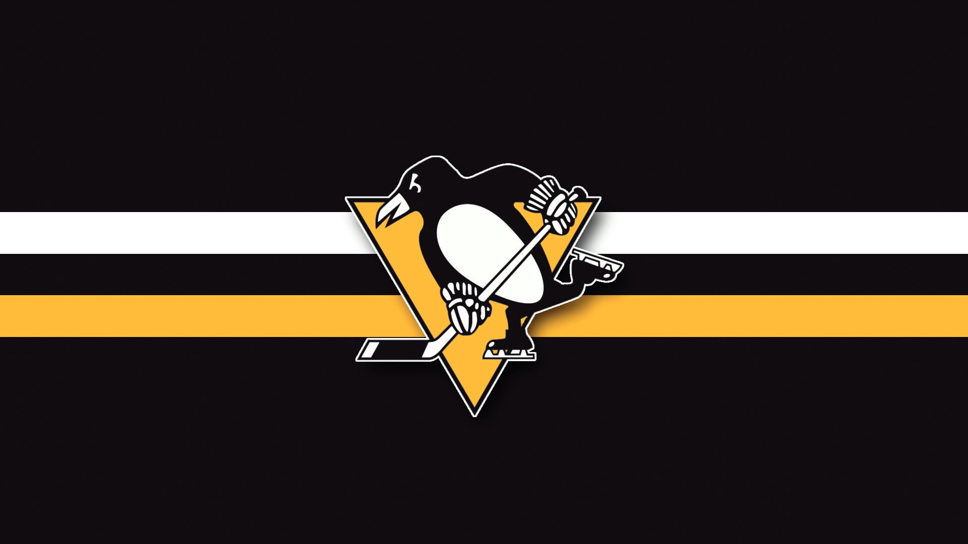 no people, pittsburgh penguins hockey, high angle view, symbol, transfer print, auto post production filter, transportation, yellow, black background, indoors, HD Wallpaper