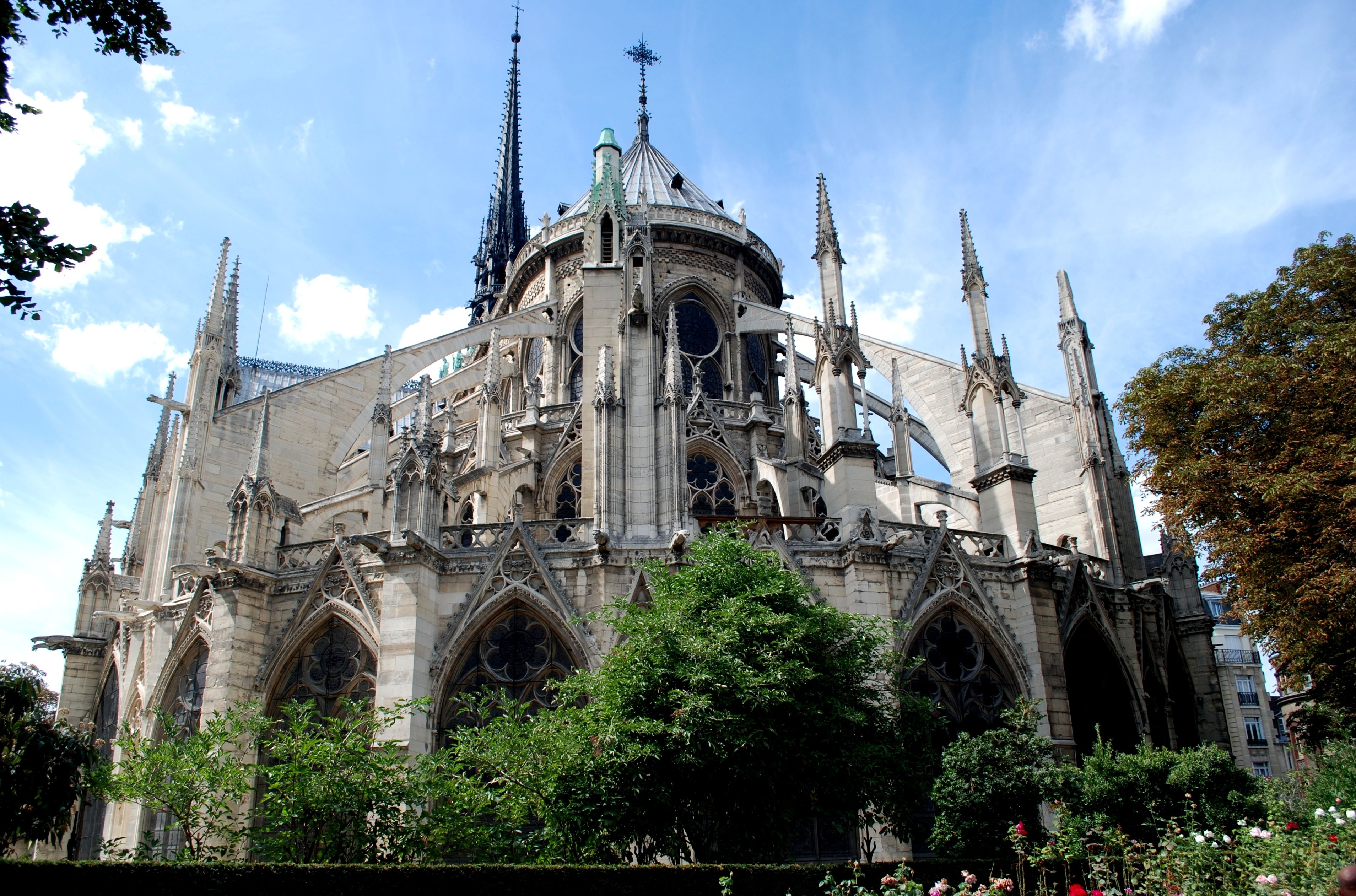 gothic style, the hunchback, no people, built structure, paris, travel destinations, nature, the cathedral, place of worship, low angle view, religion, HD Wallpaper