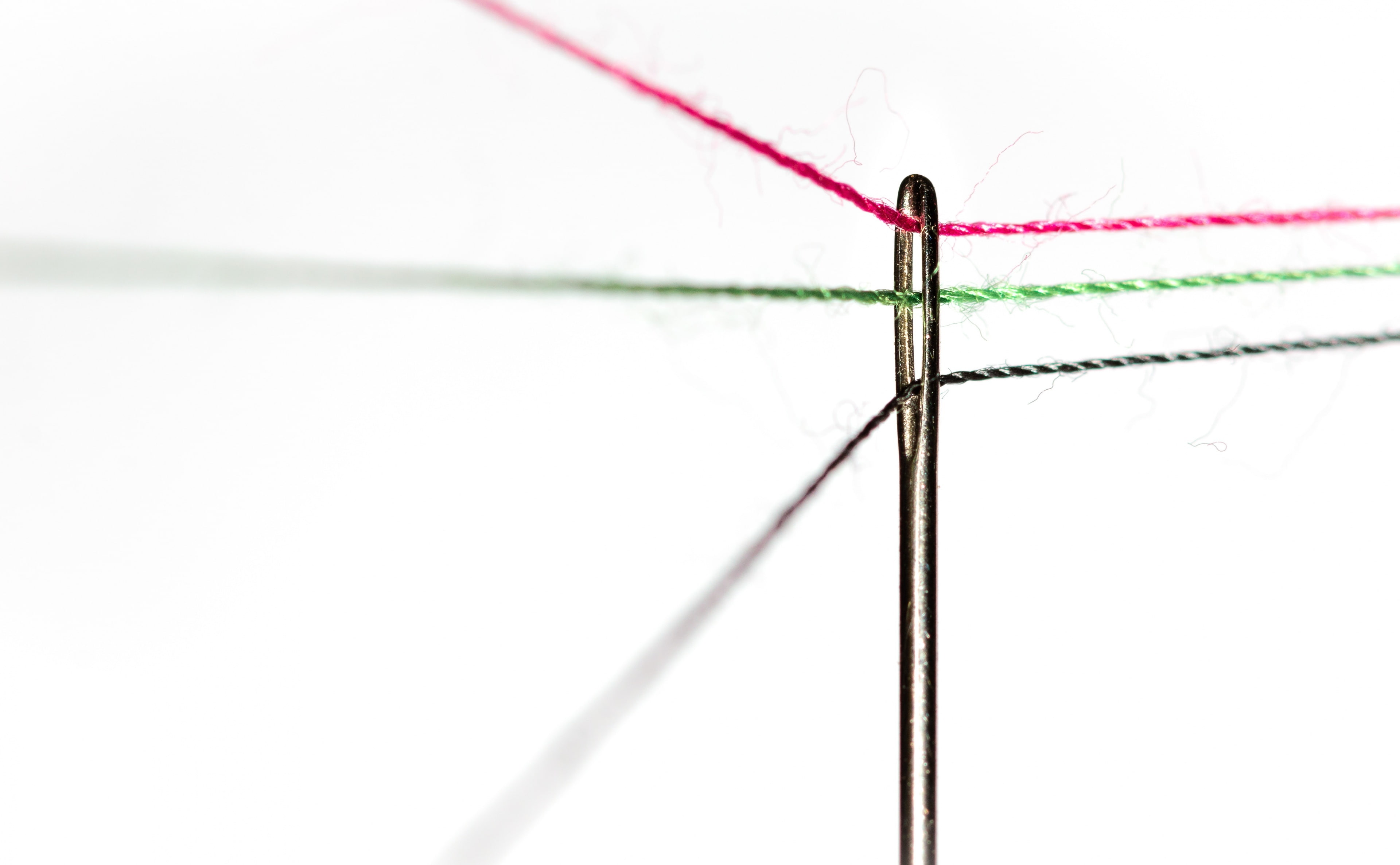 close-up, sewing needle, water, silver, copy space, selective focus, needle, nature, studio shot, multi colored, white background, no people, green color, HD Wallpaper