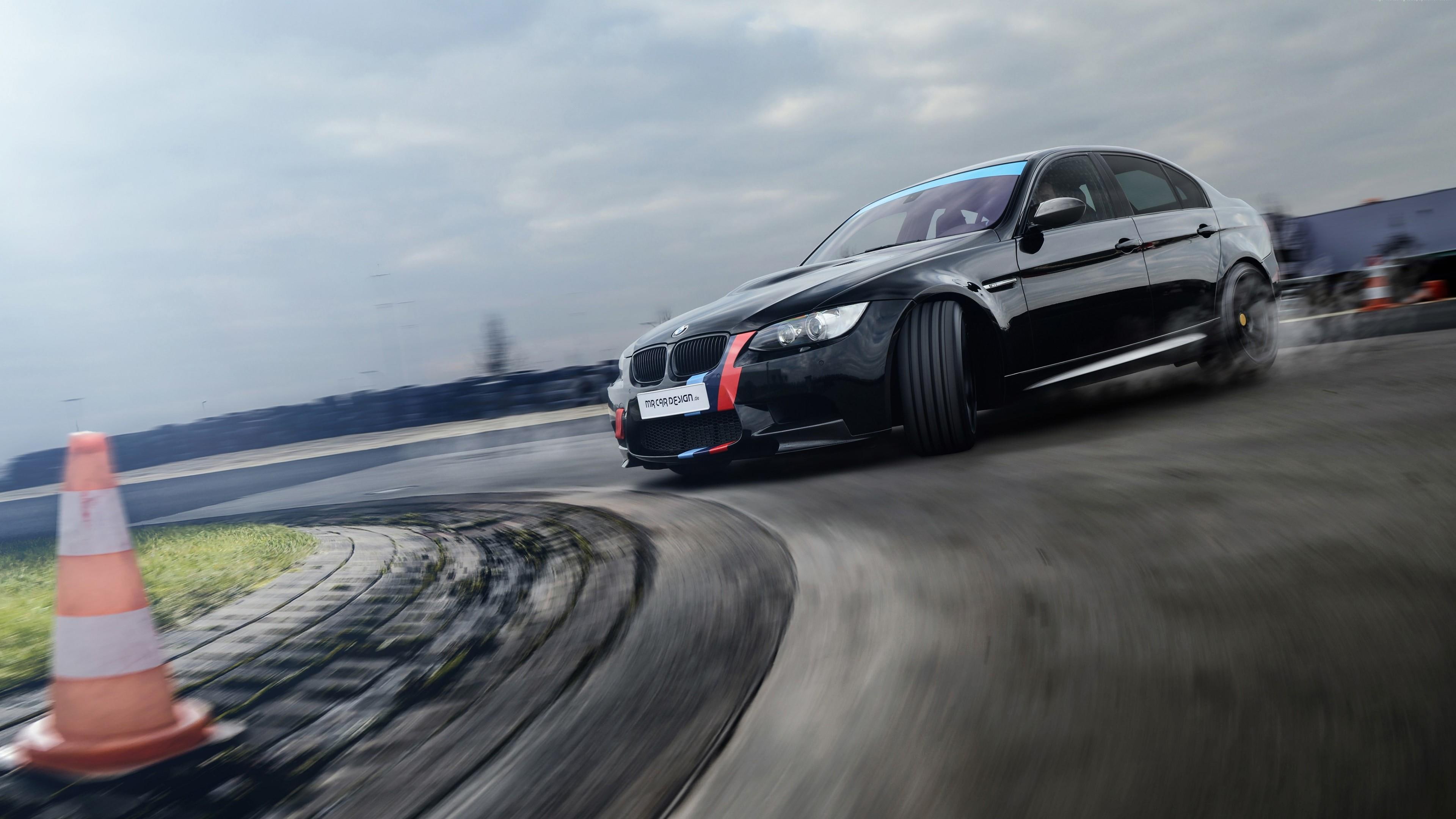 speed, drift, car, road, racing, 4K, track, bmw, HD Wallpaper