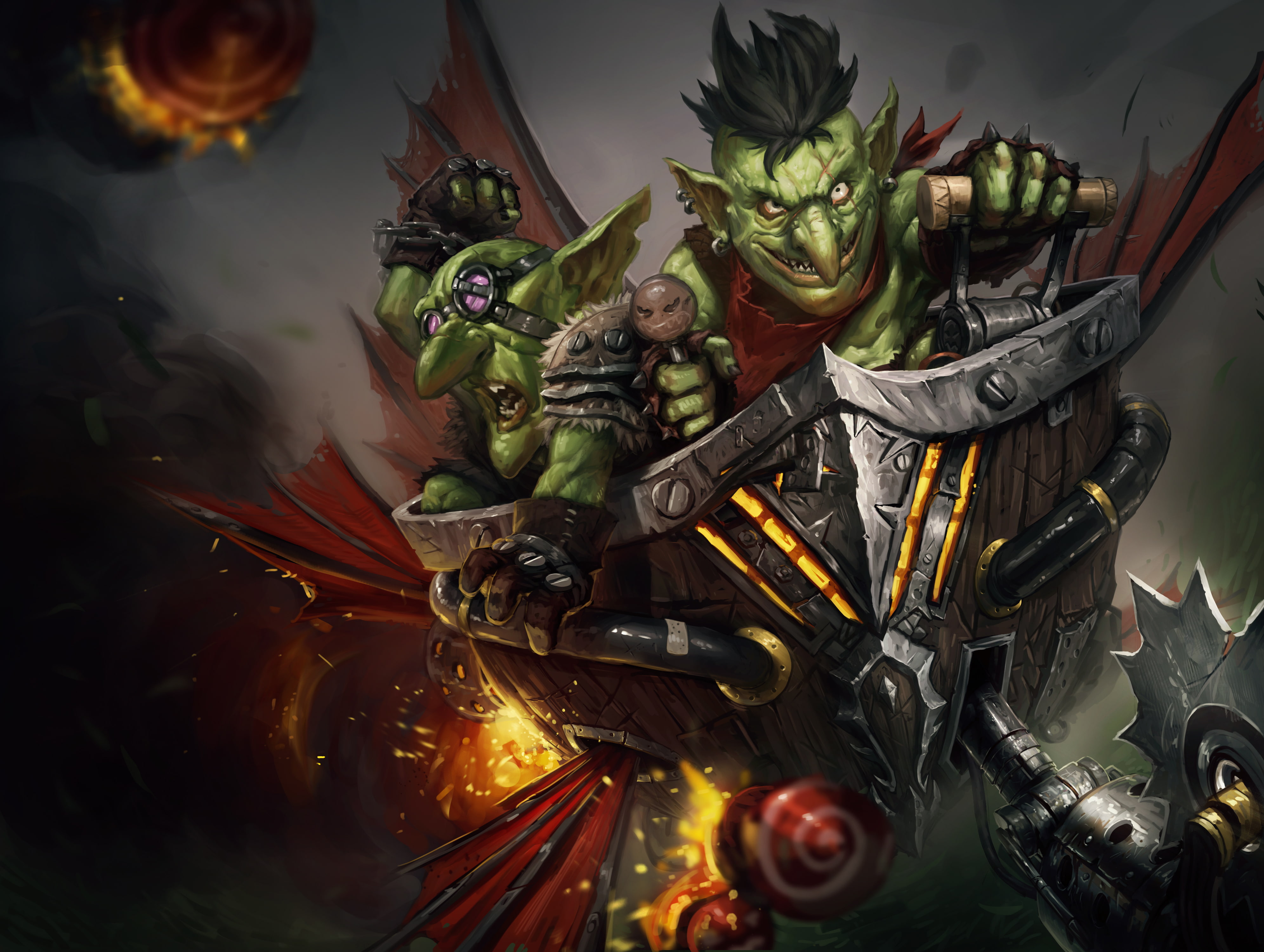 4K, religion, goblins, Goblin vs Gnomes, sculpture, mechanism, representation, operion, digital, human representation, metal, statue, spirituality, craft, HD Wallpaper