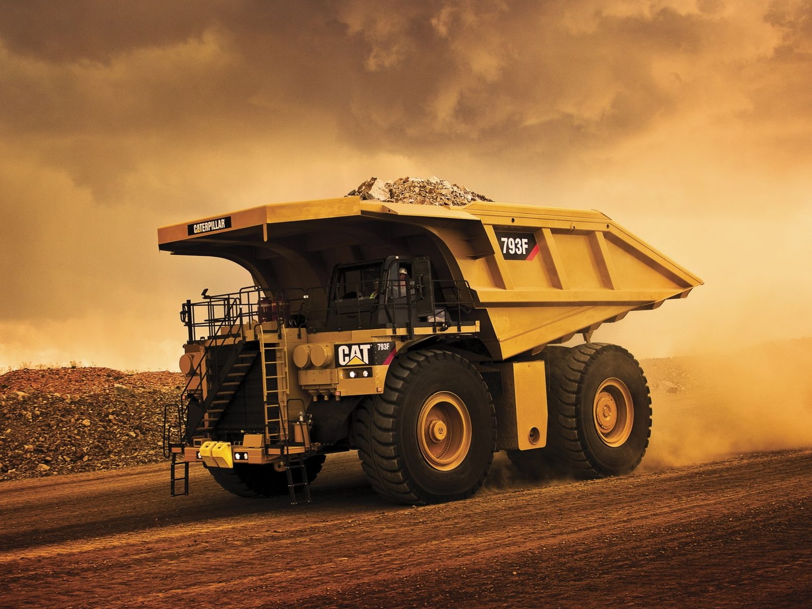 793f, dumptruck, construction, caterpillar, 720P, HD Wallpaper