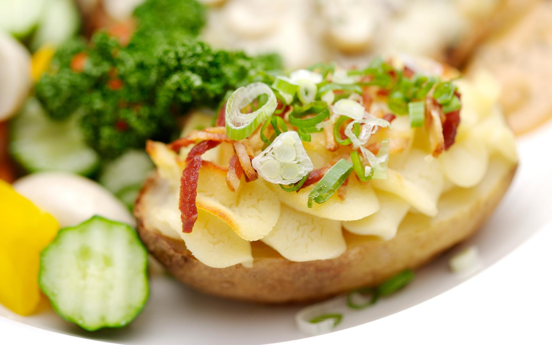 android, potatoes, food, 1080P, HD Wallpaper