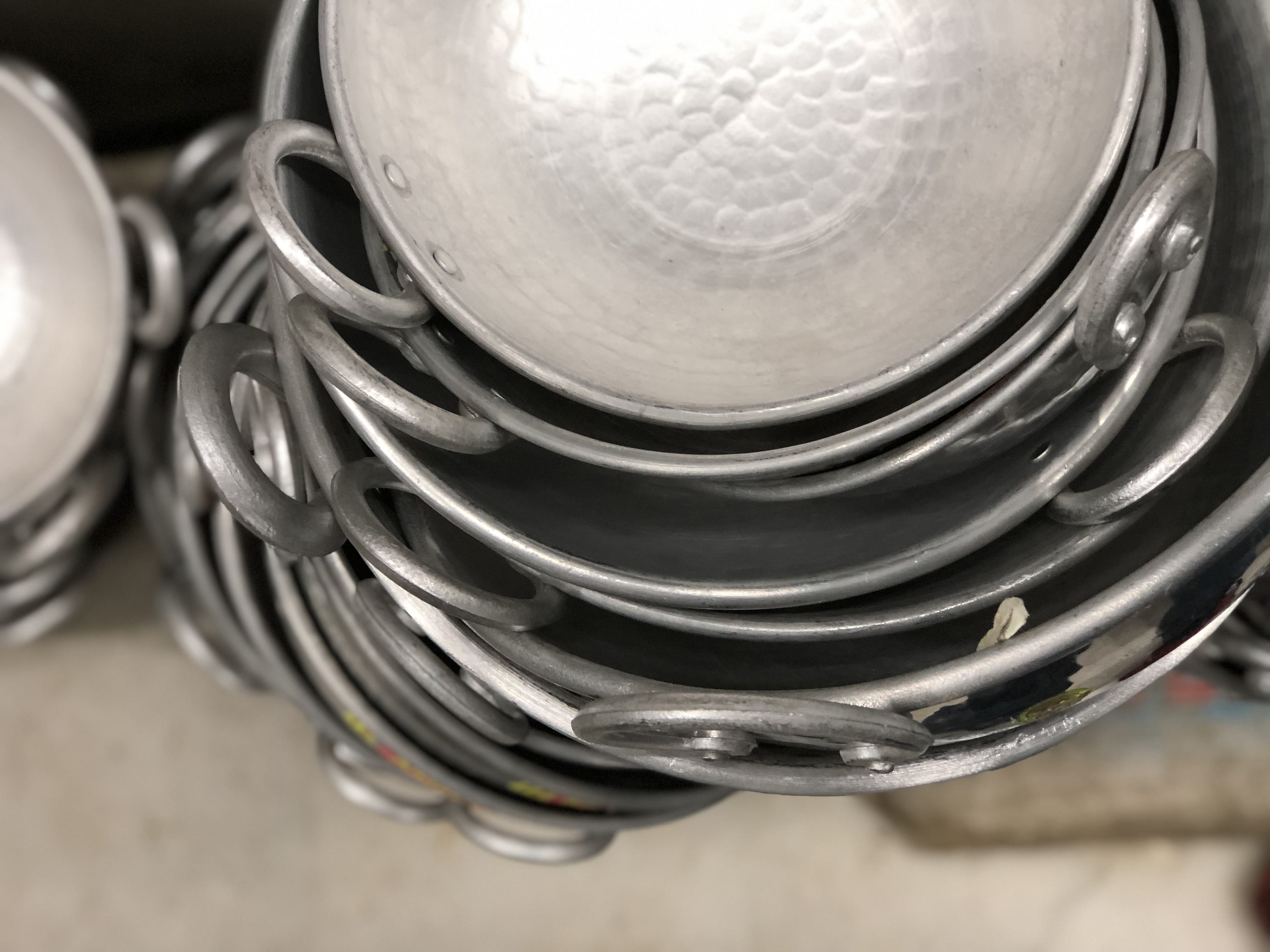 alloy, kitchen utensil, household equipment, chennai, stack, chrome, selective focus, india, close-up, coiled spring, silver colored, no people, high angle view, HD Wallpaper