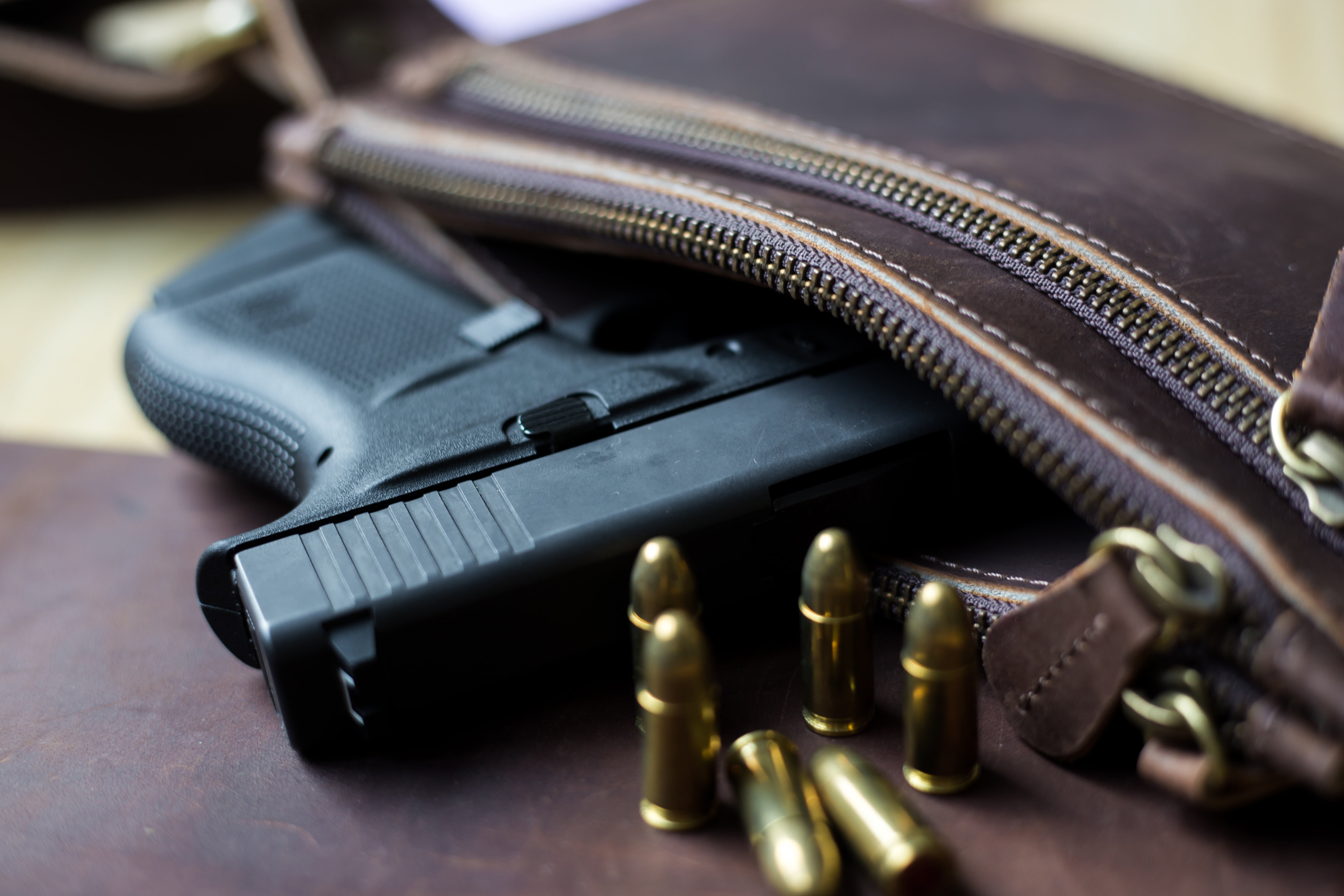 9mm, handbag, Glock, ammunition, 5K, HD Wallpaper