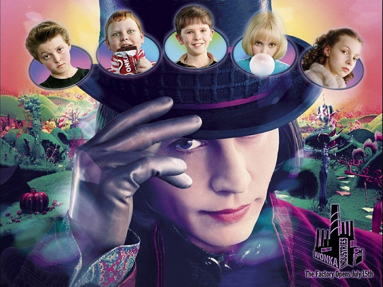 depp, charlie, comedy, fantasy, factory, family, musical, 720P, adventure, chocolate, charlie-chocolate-factory, HD Wallpaper