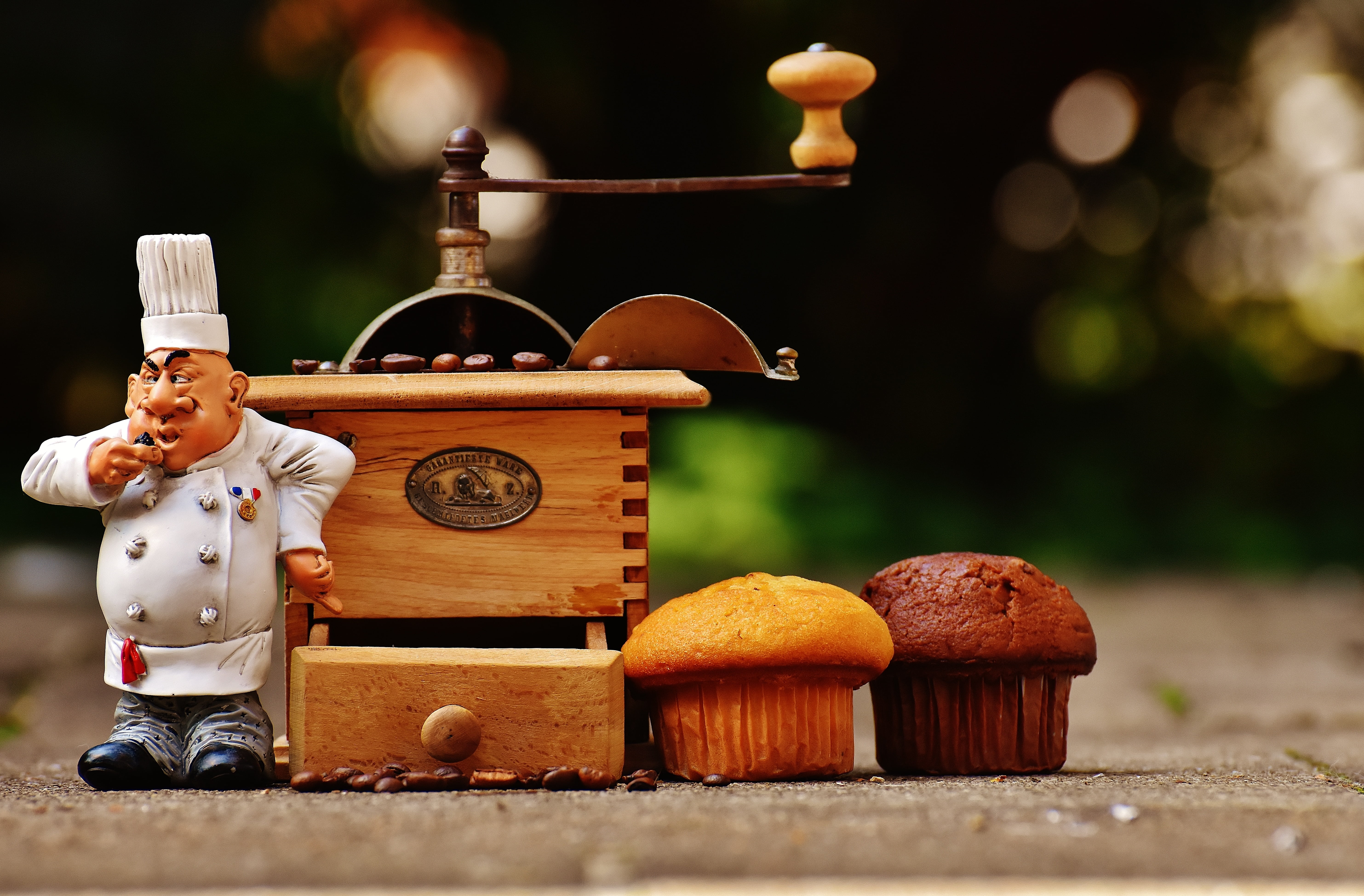 night, benefit from, brown, coffee, enjoy, cake, focus on foreground, near, bake, muffin, people, cookies, autumn, outdoors, creativity, retro styled, front view, HD Wallpaper