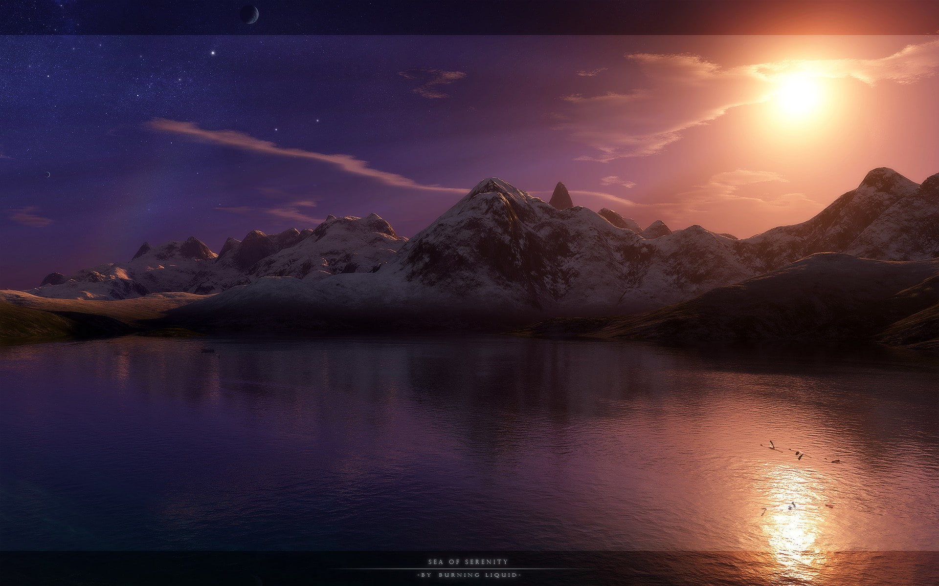 1080P, room, burning, nature, seas, serenity, liquid, HD Wallpaper