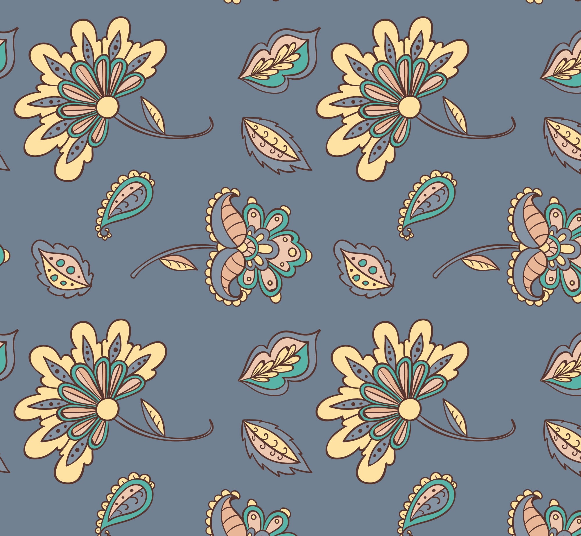 Batik, flowers, grey, 1080P, background, texture, HD Wallpaper