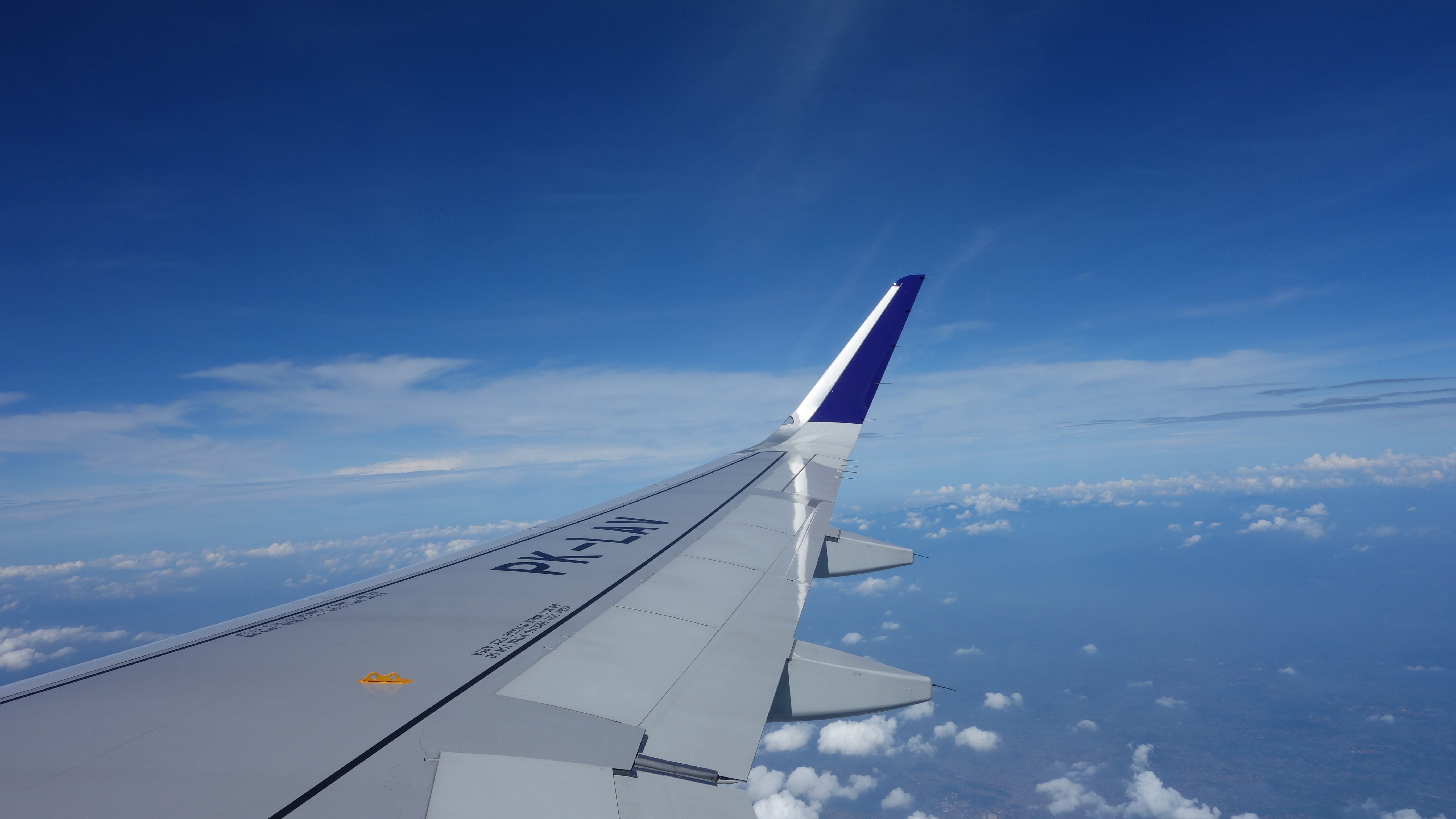 journey, batik air, scenics - nature, flying, indonesia, meteorology, 5K, on the move, mid-air, no people, wings, nature, air vehicle, outdoors, transportation, HD Wallpaper