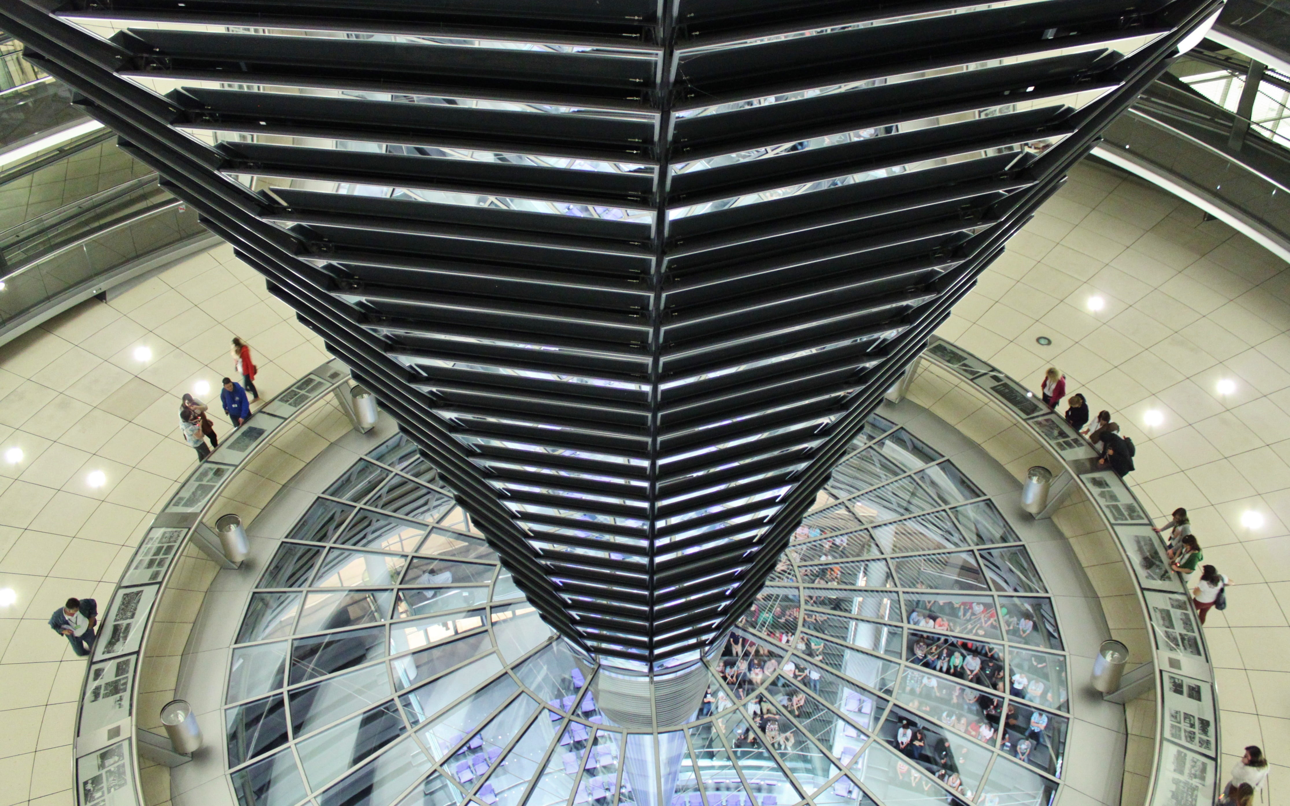 incidental people, germany reflections, lighting, glass roof, real people, illuminated, mirror, building, glass, 4K, glass window, high, architecture, HD Wallpaper