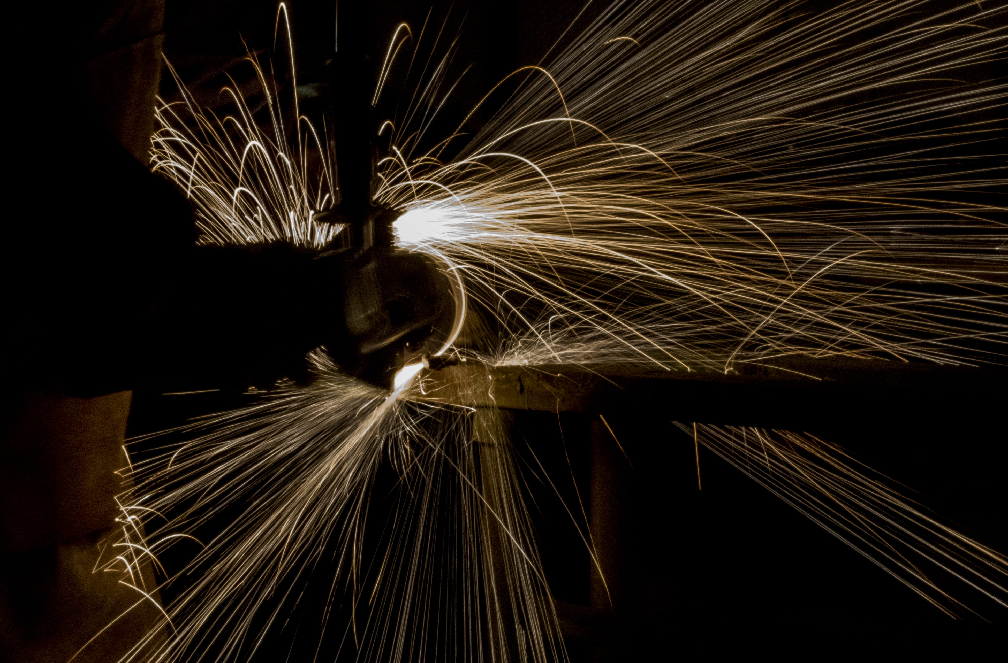 metal industry, metal, giuliano negretto, occupation, welding, light, nature, elia clerici, heat - temperature, blurred motion, holding, motion, industry, HD Wallpaper