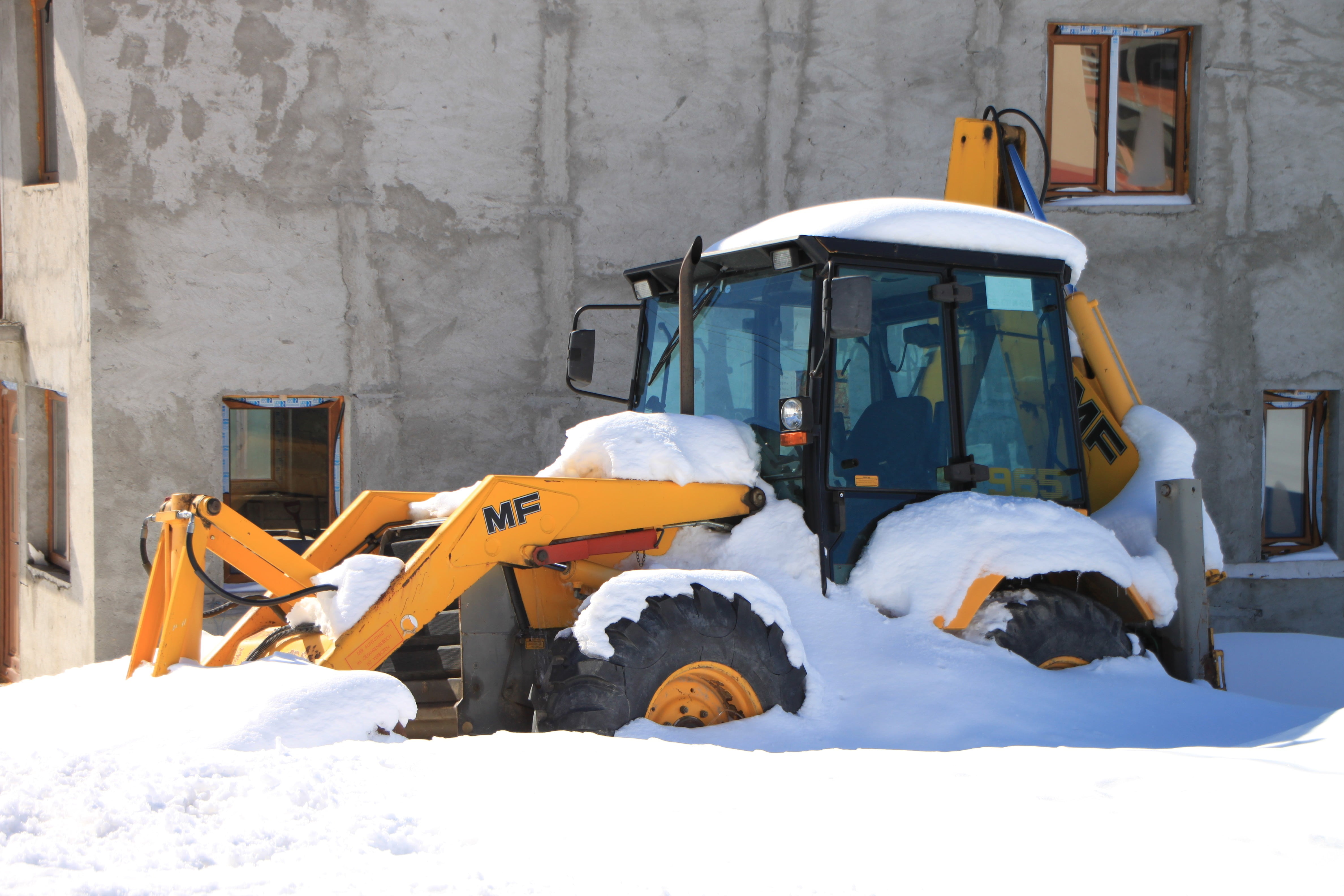 snowplow, land vehicle, editorial, cold temperature, nature, day, construction site, transportation, 4K, no people, construction machinery, mode of transportation, HD Wallpaper