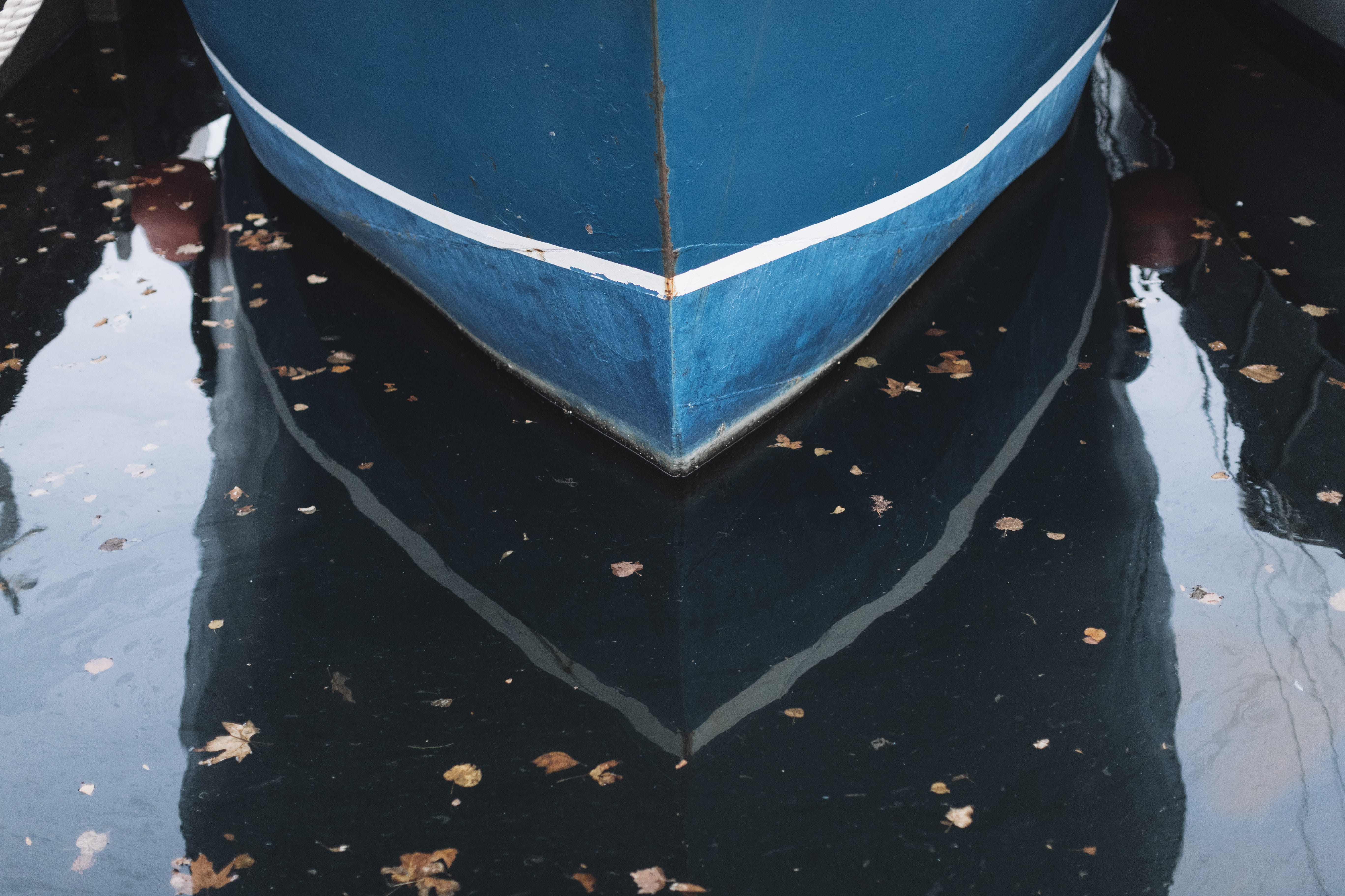 boat, unrecognizable person, reflection, lifestyles, men, hobart, standing, high angle view, one person, nature, close-up, black color, day, australia, HD Wallpaper