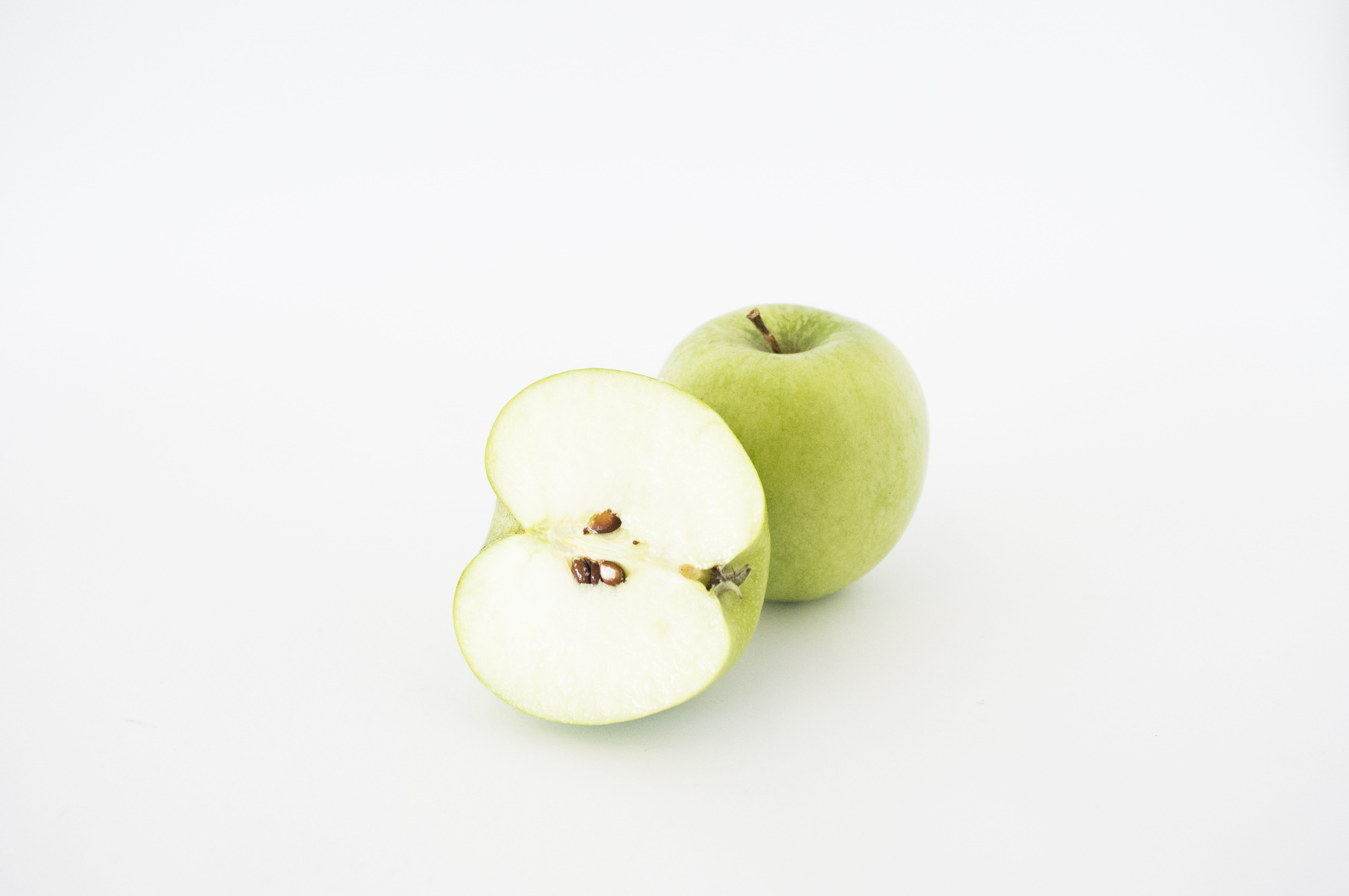 granny smith apple, eating, eat, nature, snack, single object, natural, wellbeing, dessert, freshness, no people, green color, fruit, Food, fresh, Apples, HD Wallpaper