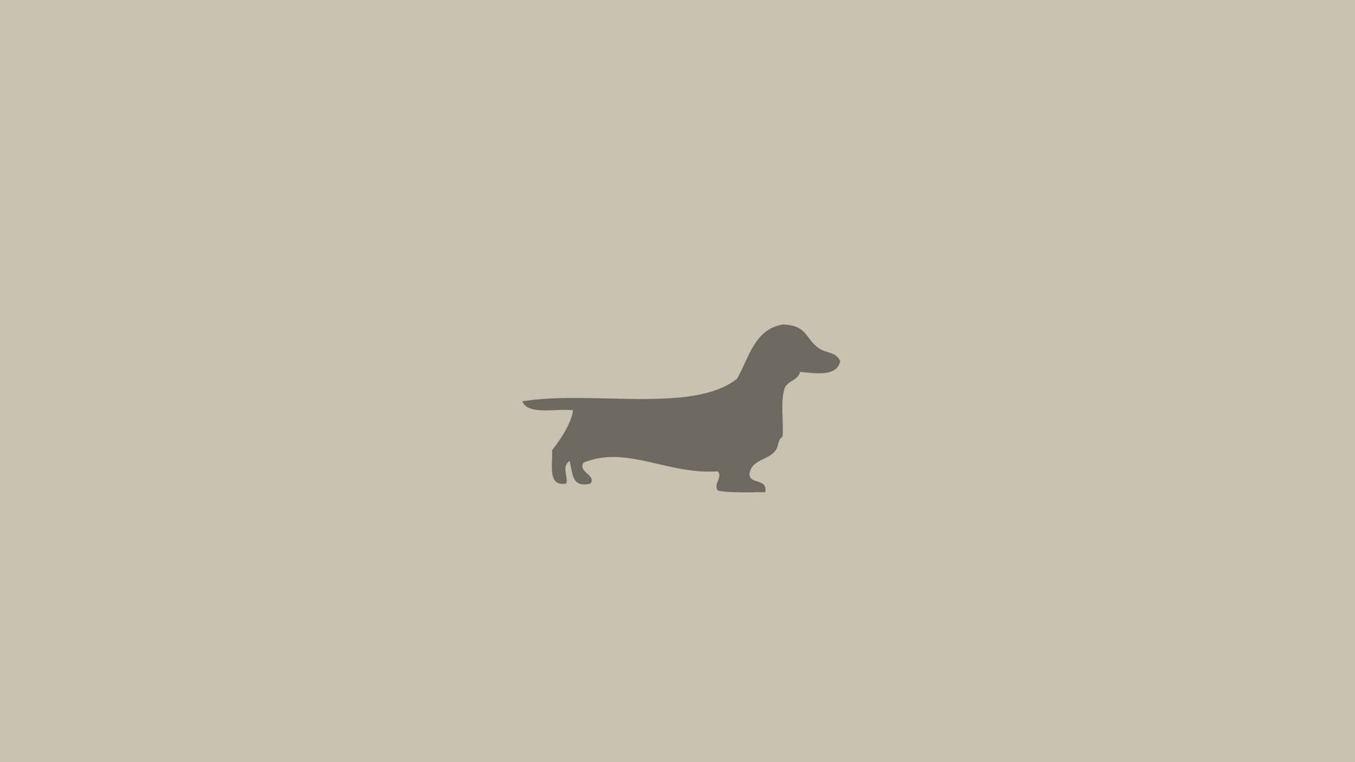 minimalism, low angle view, animal, full length, outdoors, mammal, animal themes, nature, no people, pets, silhouette, side view, dog, copy space, artwork, HD Wallpaper