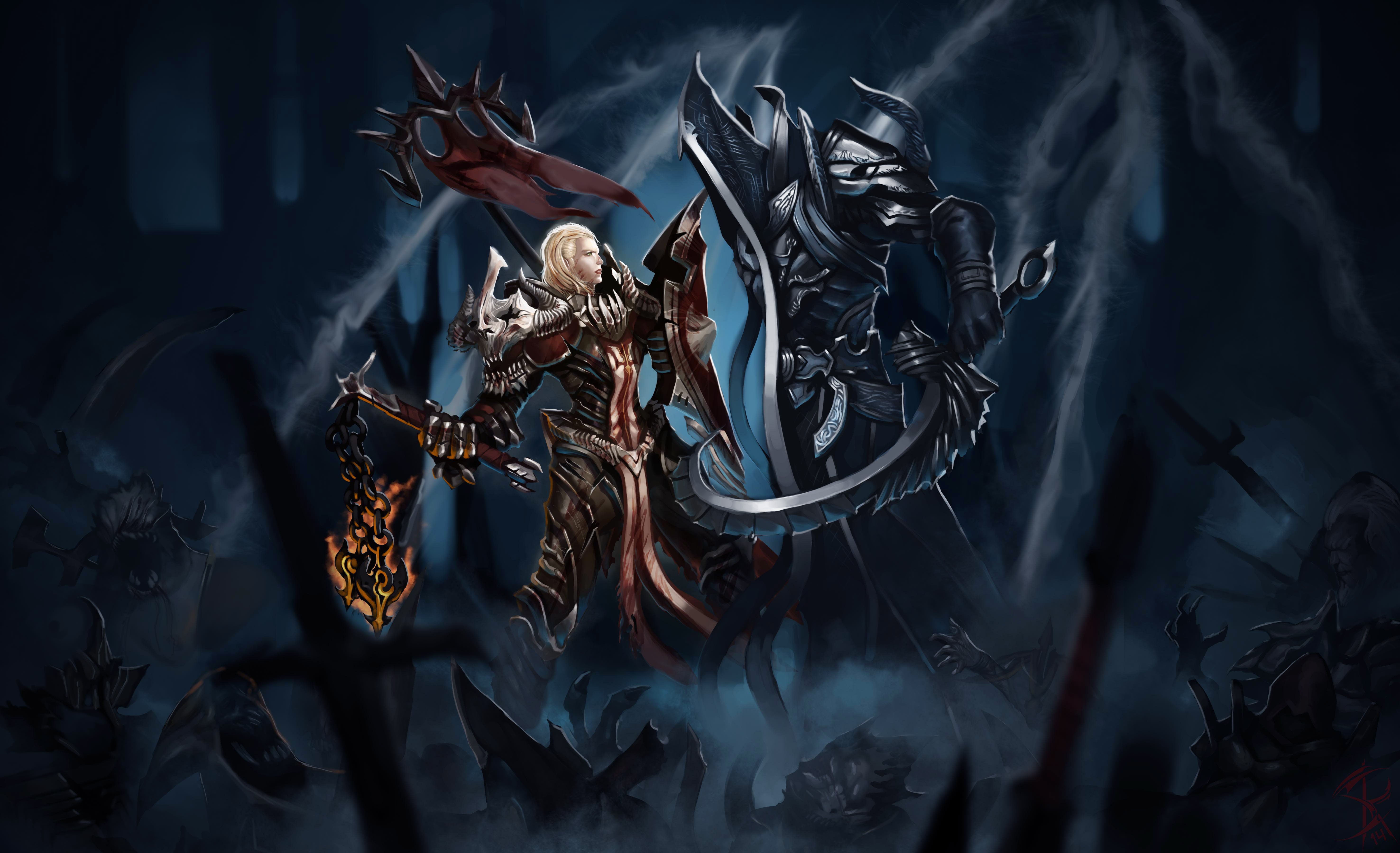 Crusader (Diablo III), Diablo III: Reaper Of Souls, Malthael (Diablo III), Diablo, 5K, HD Wallpaper