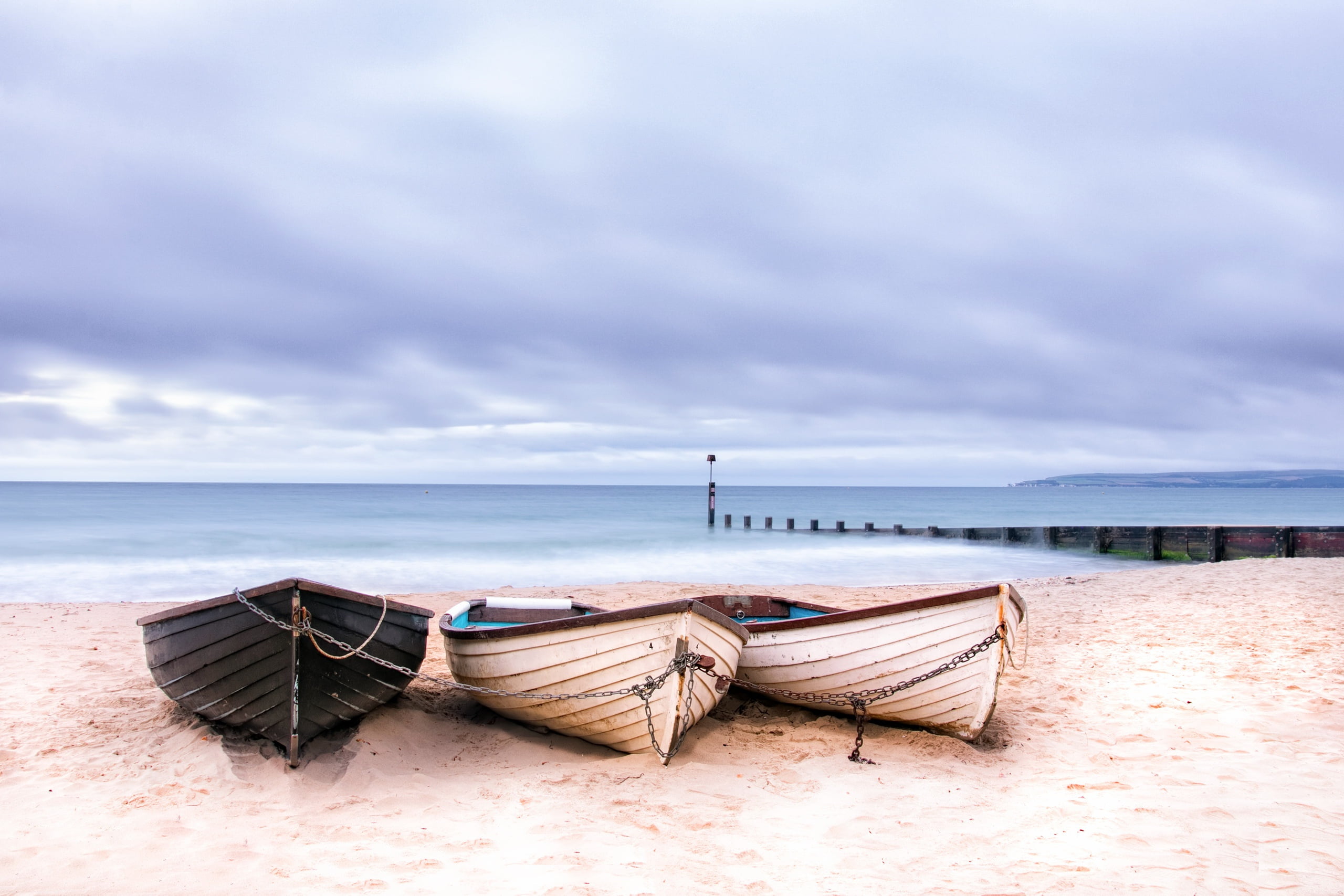 2K, Bournemouth, boats, England, sea, shore, HD Wallpaper