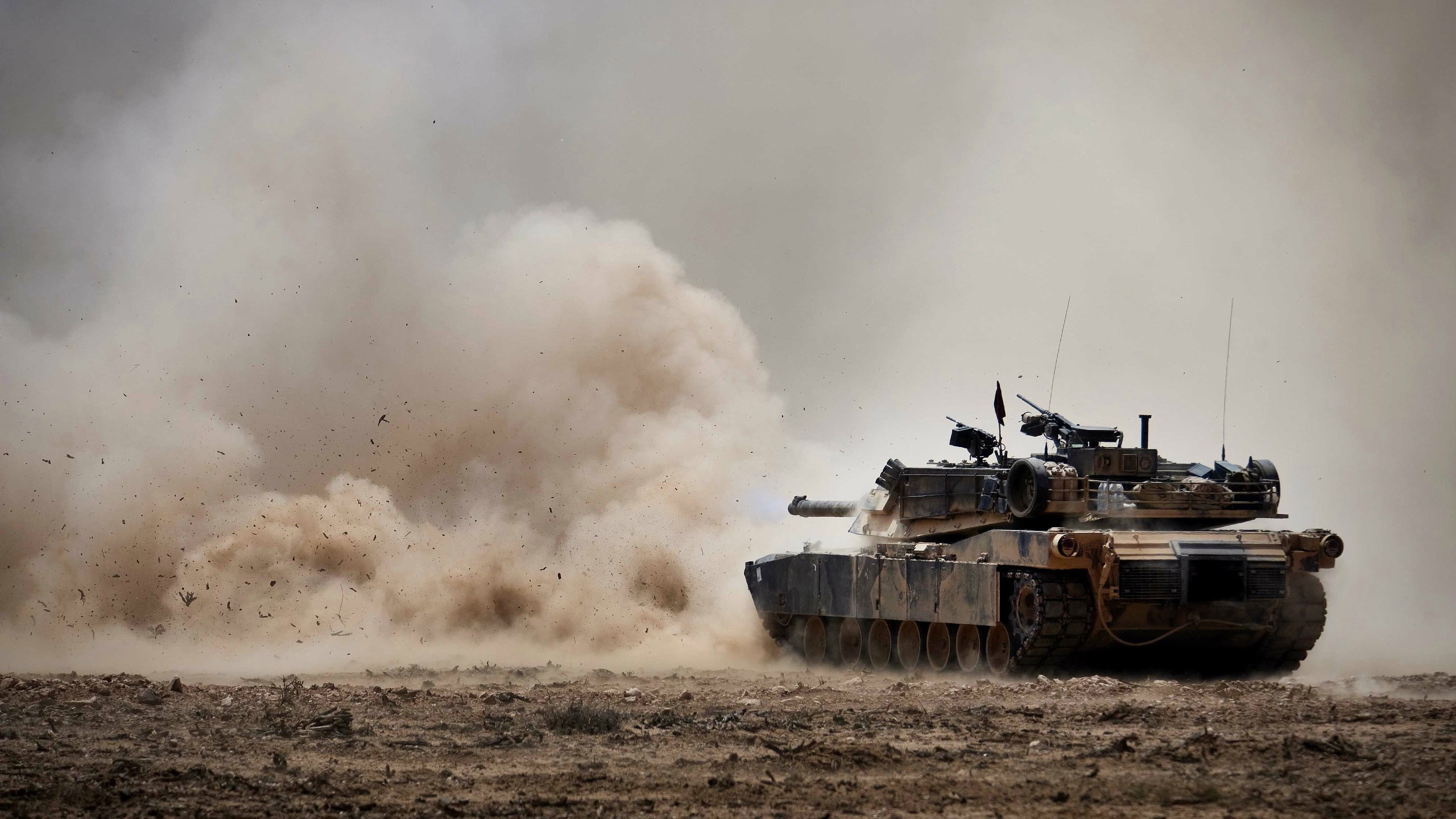 USMC, M1 Abrams, Tank, military, 2K, HD Wallpaper
