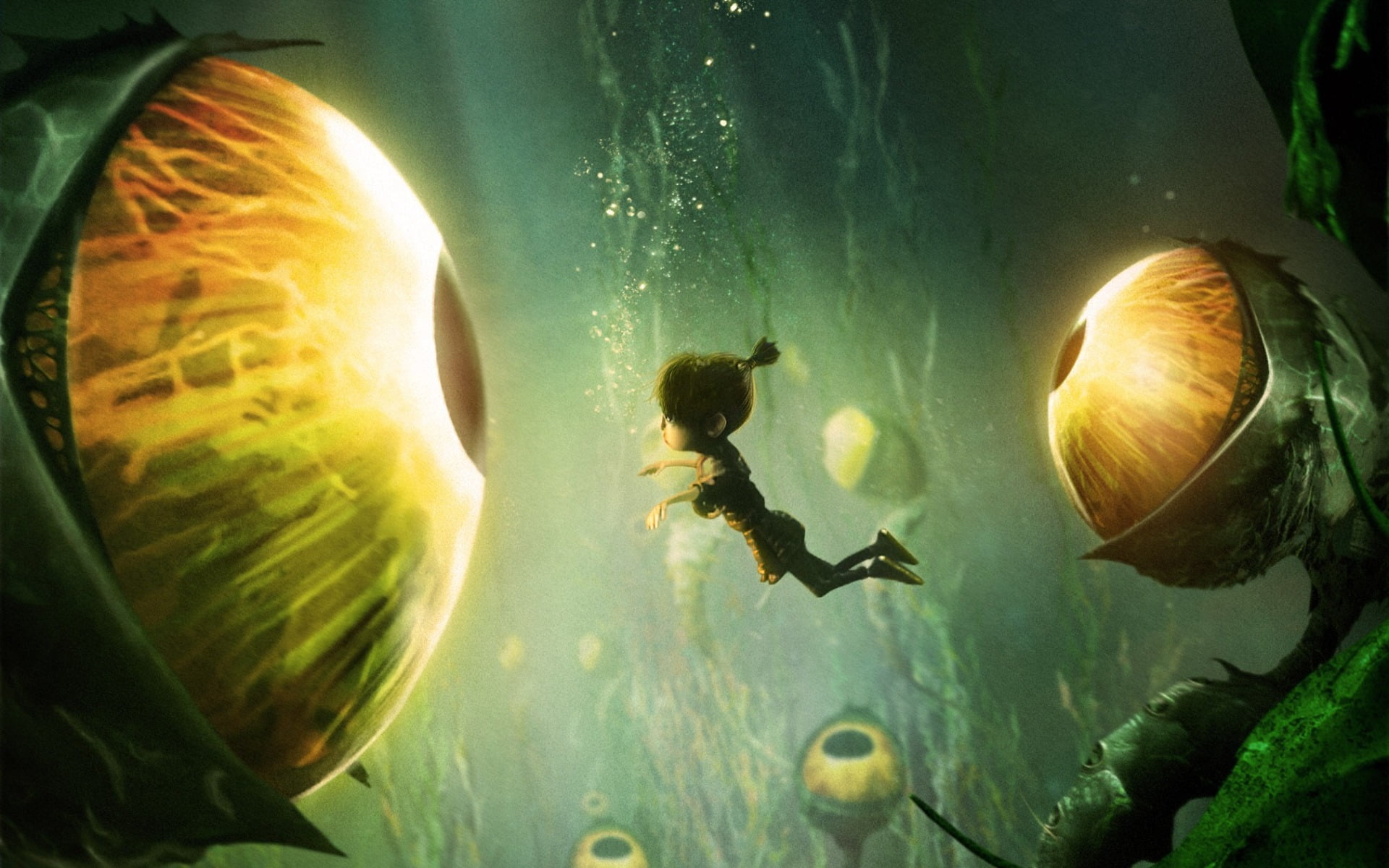 marine, Movies, animals in the wild, animal themes, underwater, 2016, one person, two, Hollywood Movies, real people, hollywood, aquarium, strings, fish, HD Wallpaper