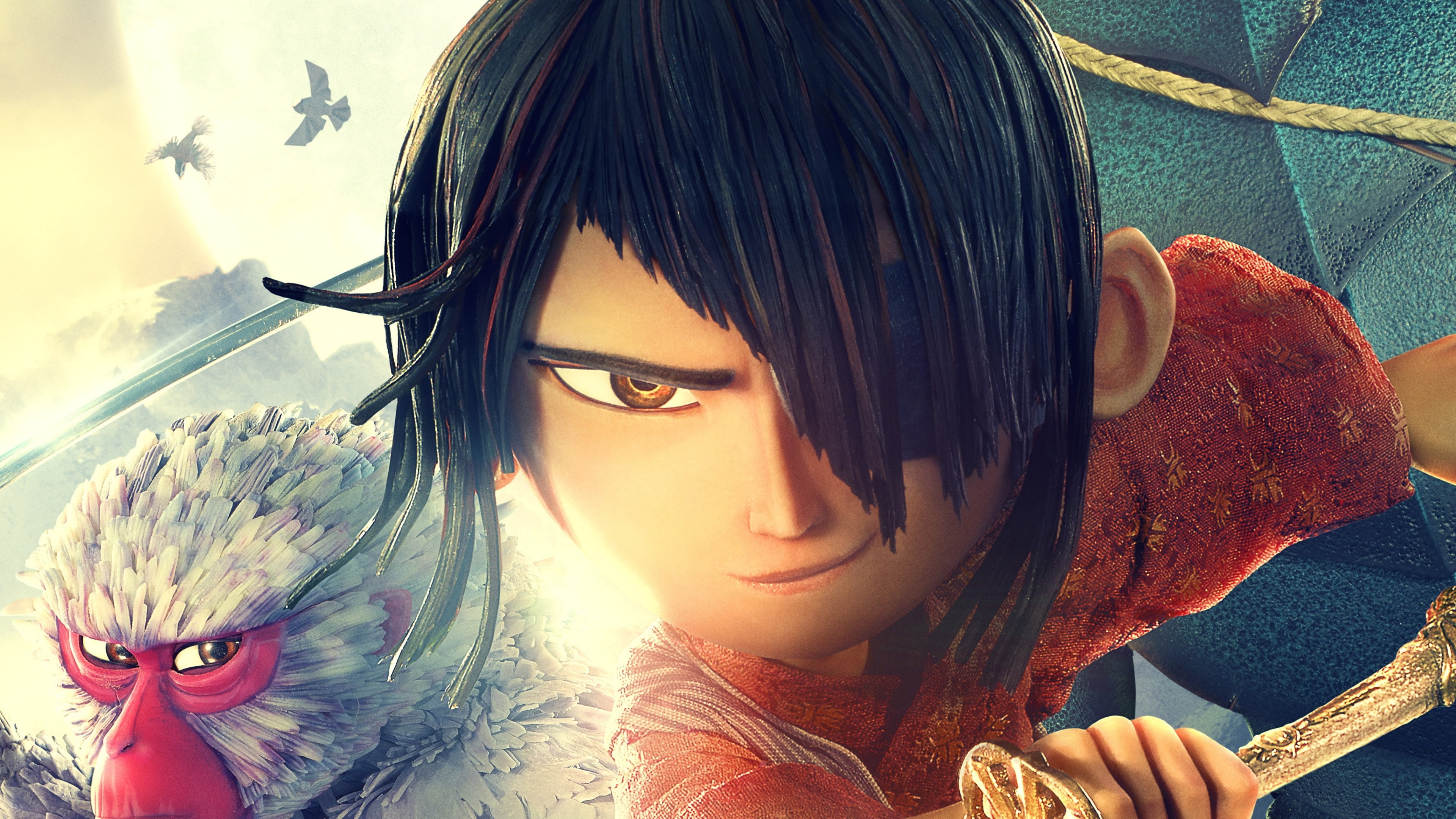 kubo, poster, movie, 4K, two, Kubo and the Two Strings, Best Animation Movies of 2016, strings, HD Wallpaper