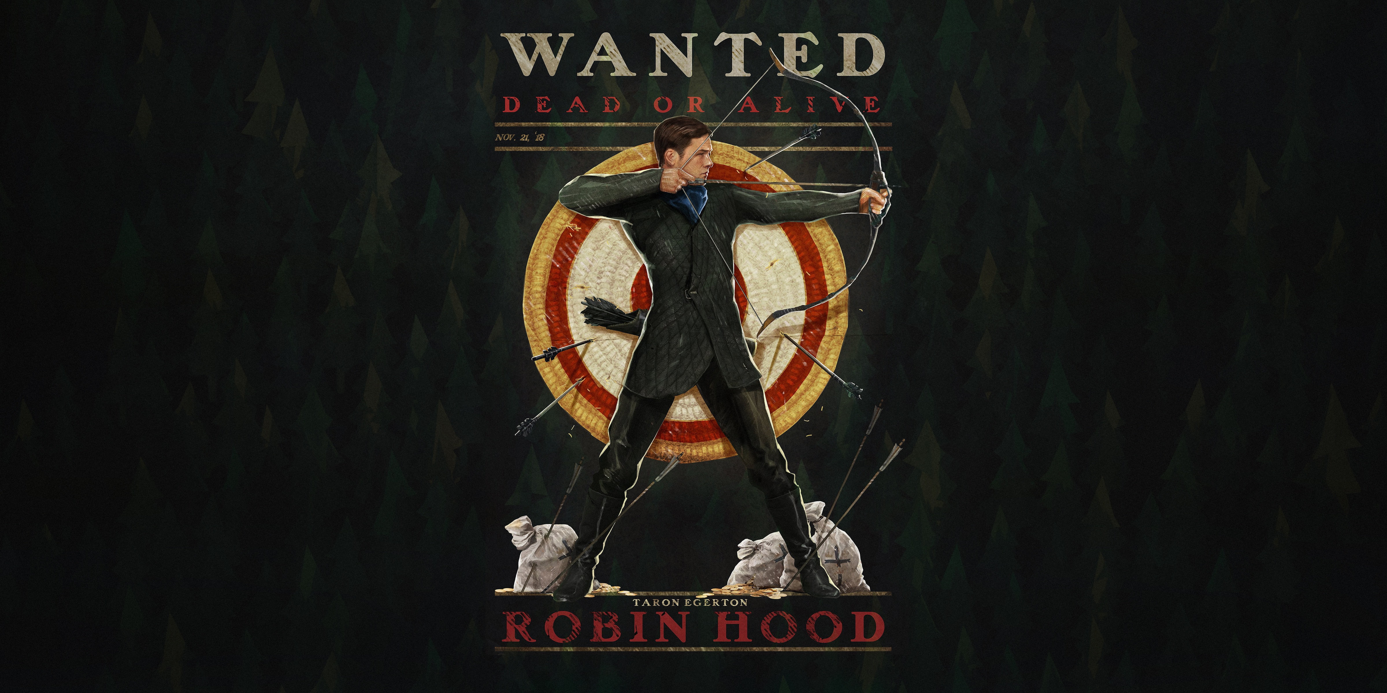 Taron Egerton, Movie, Robin Hood (2018), 4K, HD Wallpaper