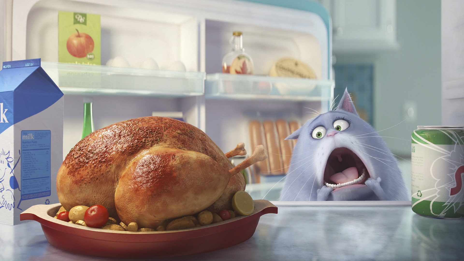 Cat, Chicken, The Secret Life of Pets, 1080P, Movie, HD Wallpaper