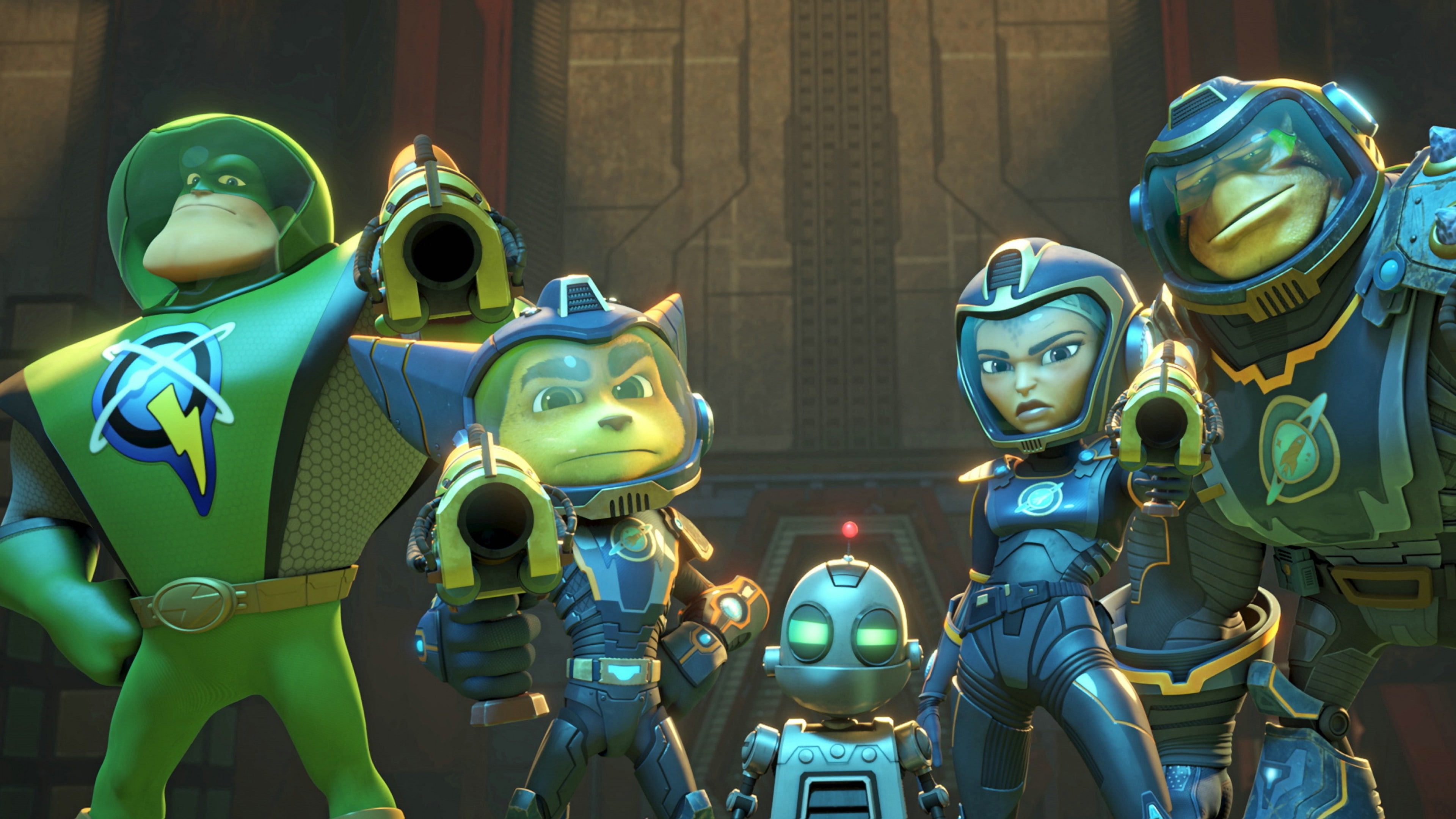  Ratchet and Clank, graphic, best animation movies of 2016, rocket, 4K, clank, HD Wallpaper