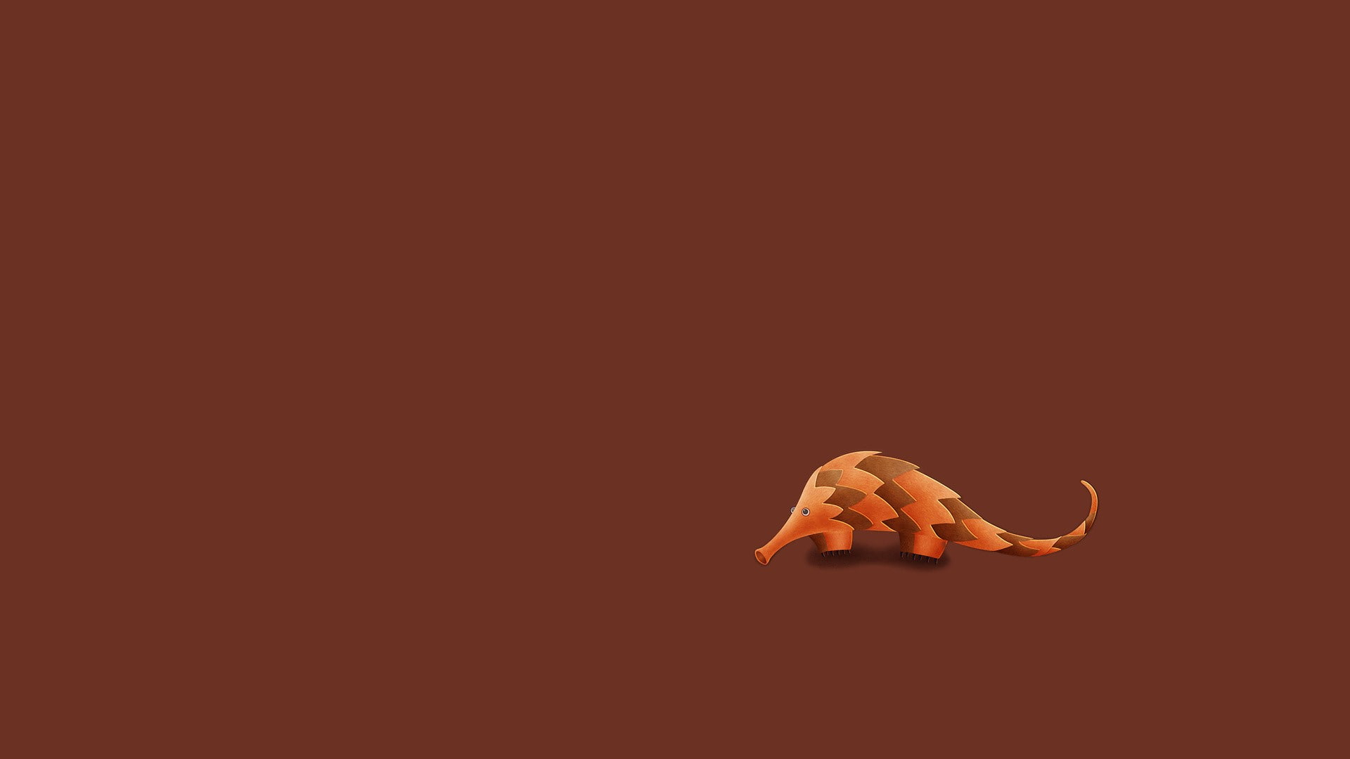 simple background, 1080P, digital art, animals, Ubuntu, HD Wallpaper
