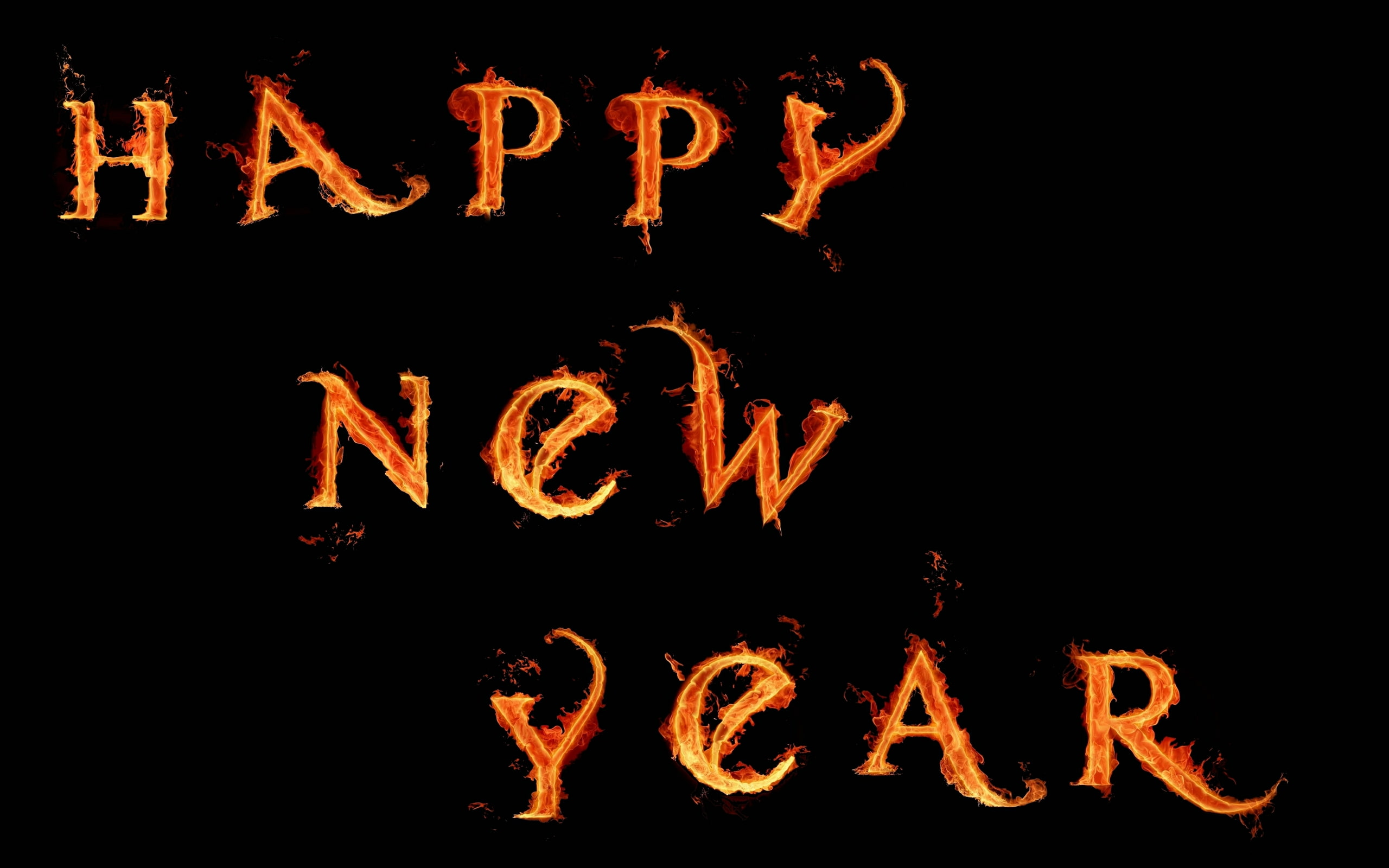 art, 2K, happy, awesome, alphabet, amazing, Abstract, year, 2011, new, hd, 2010, fire, letters, HD Wallpaper