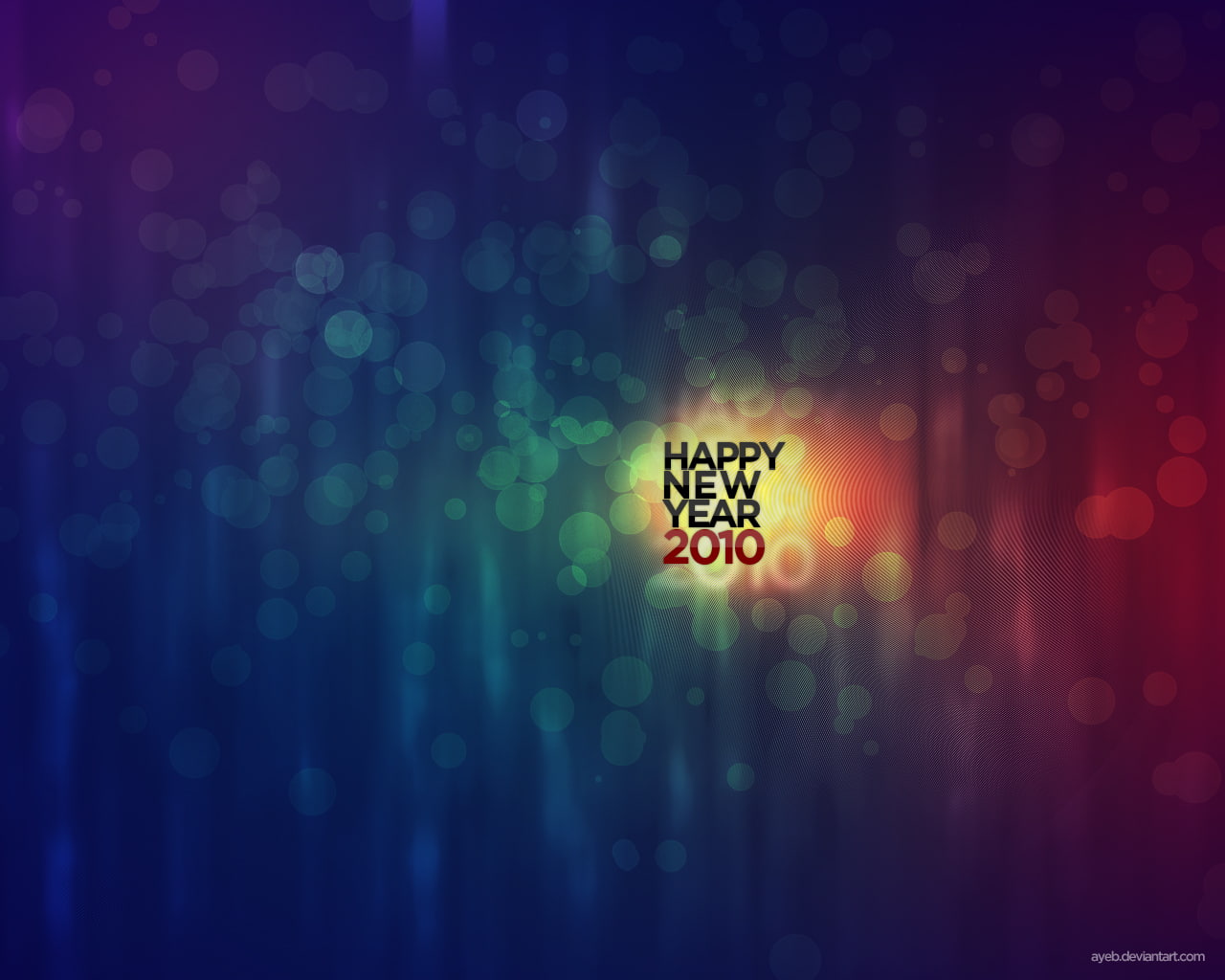 720P, 2010, circles, New year, HD Wallpaper