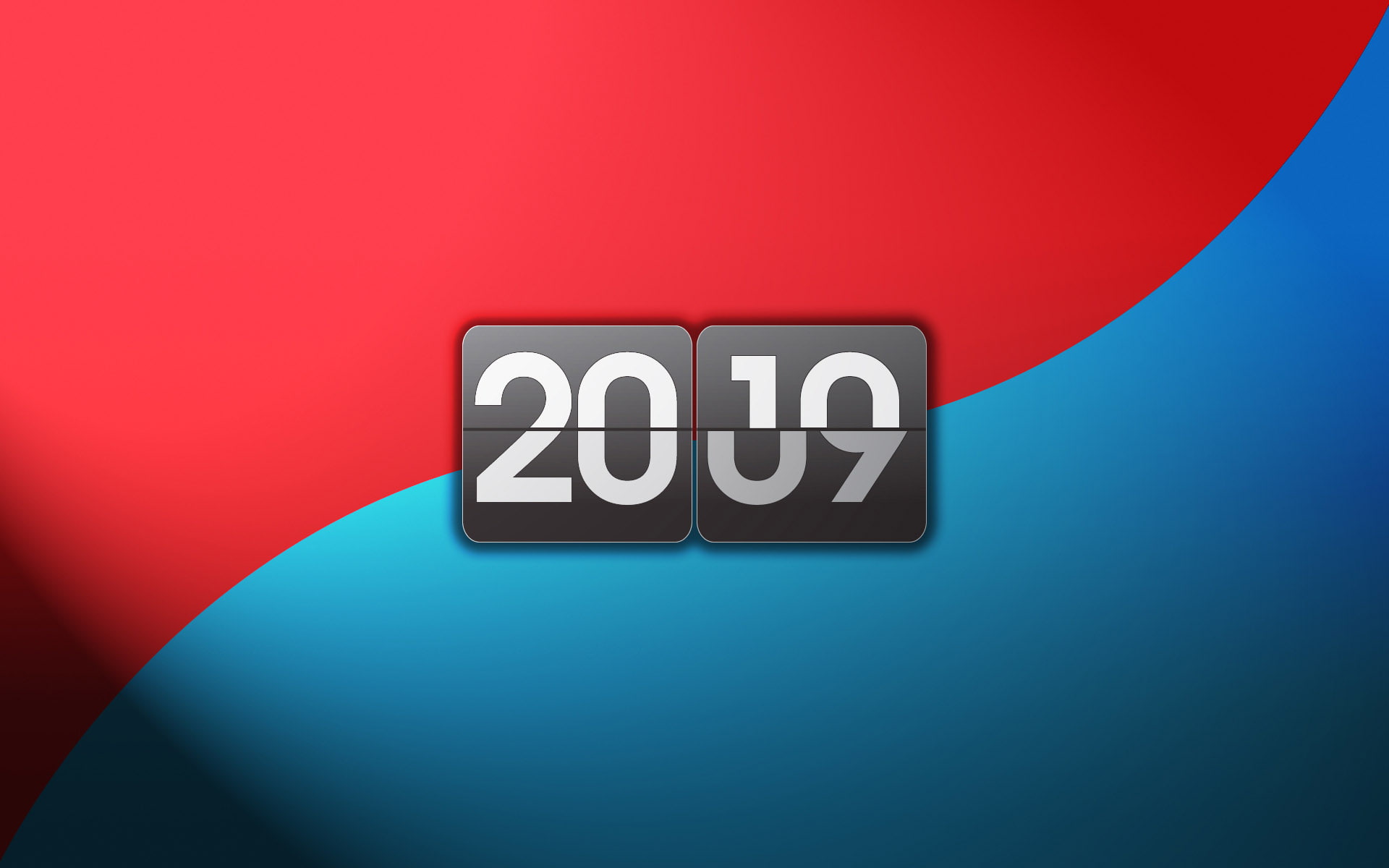 2010, New year, blue, figures, 1080P, red, HD Wallpaper