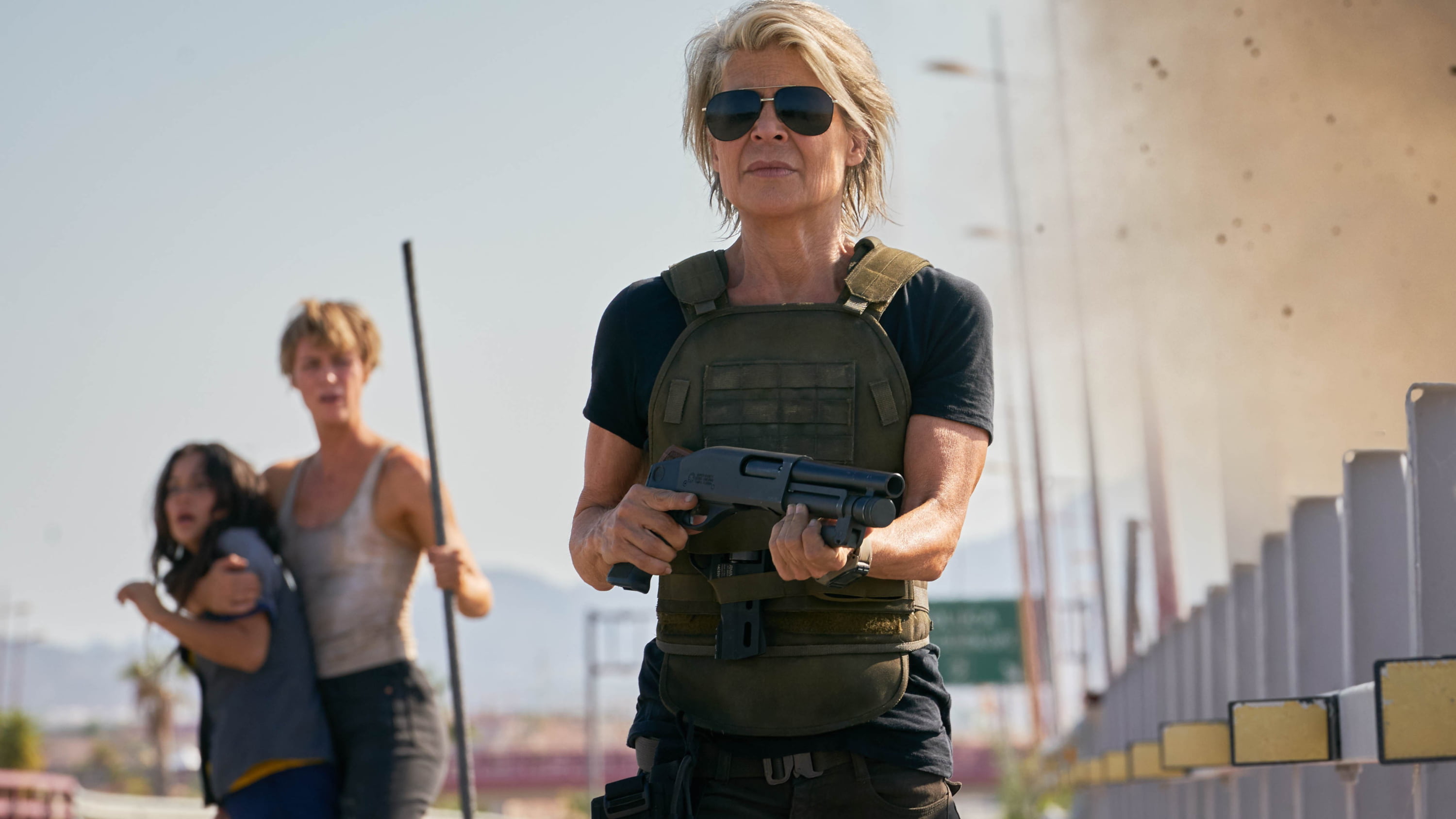 Terminator: Dark Fate, 2K, Terminator, Mackenzie Davis, Natalia Reyes, Linda Hamilton, HD Wallpaper