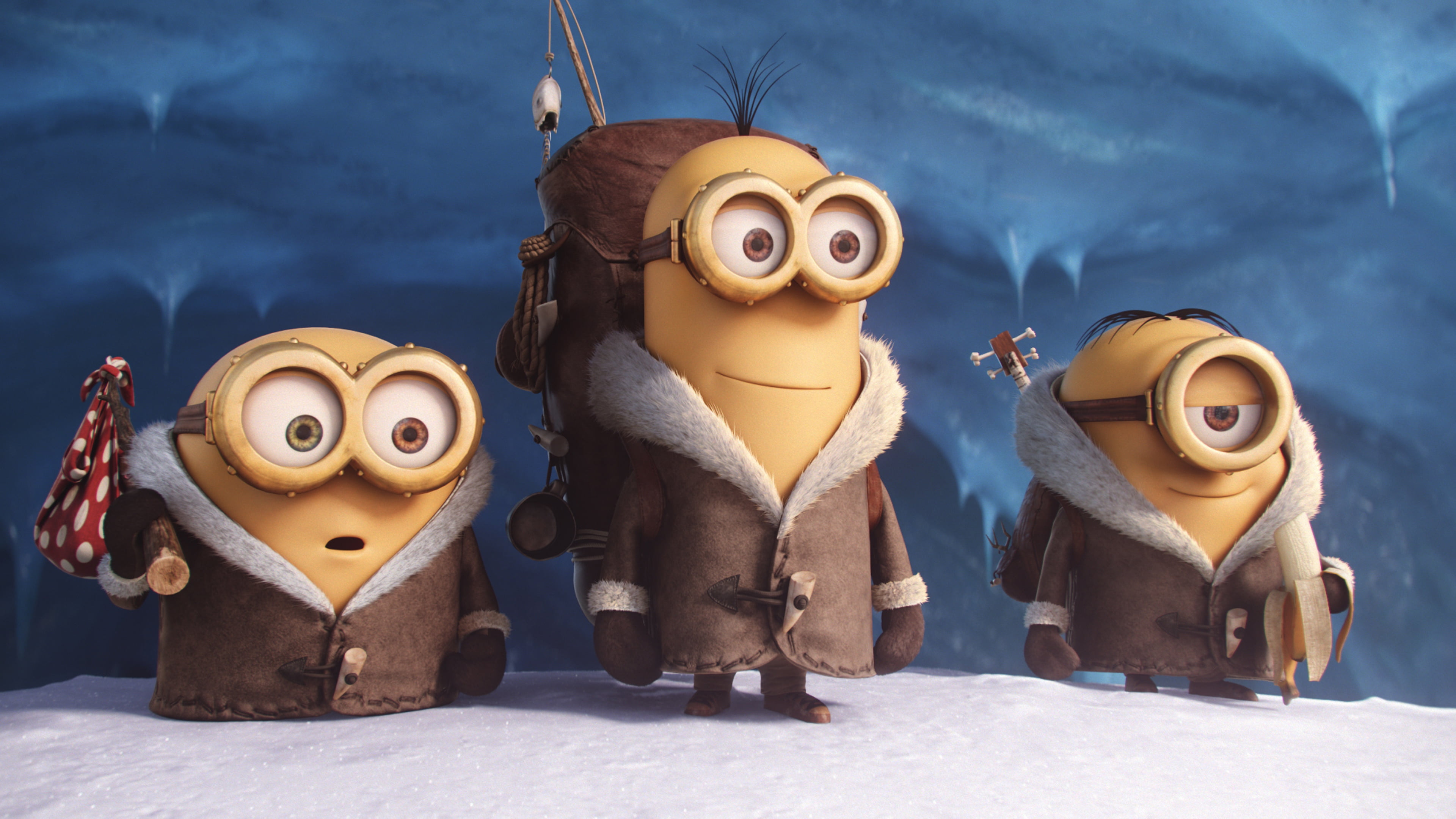 representation, nature, minions, metal, figurine, cartoons, funny, yellow, art and craft, animated movies, human representation, snow, sculpture, movies, HD Wallpaper