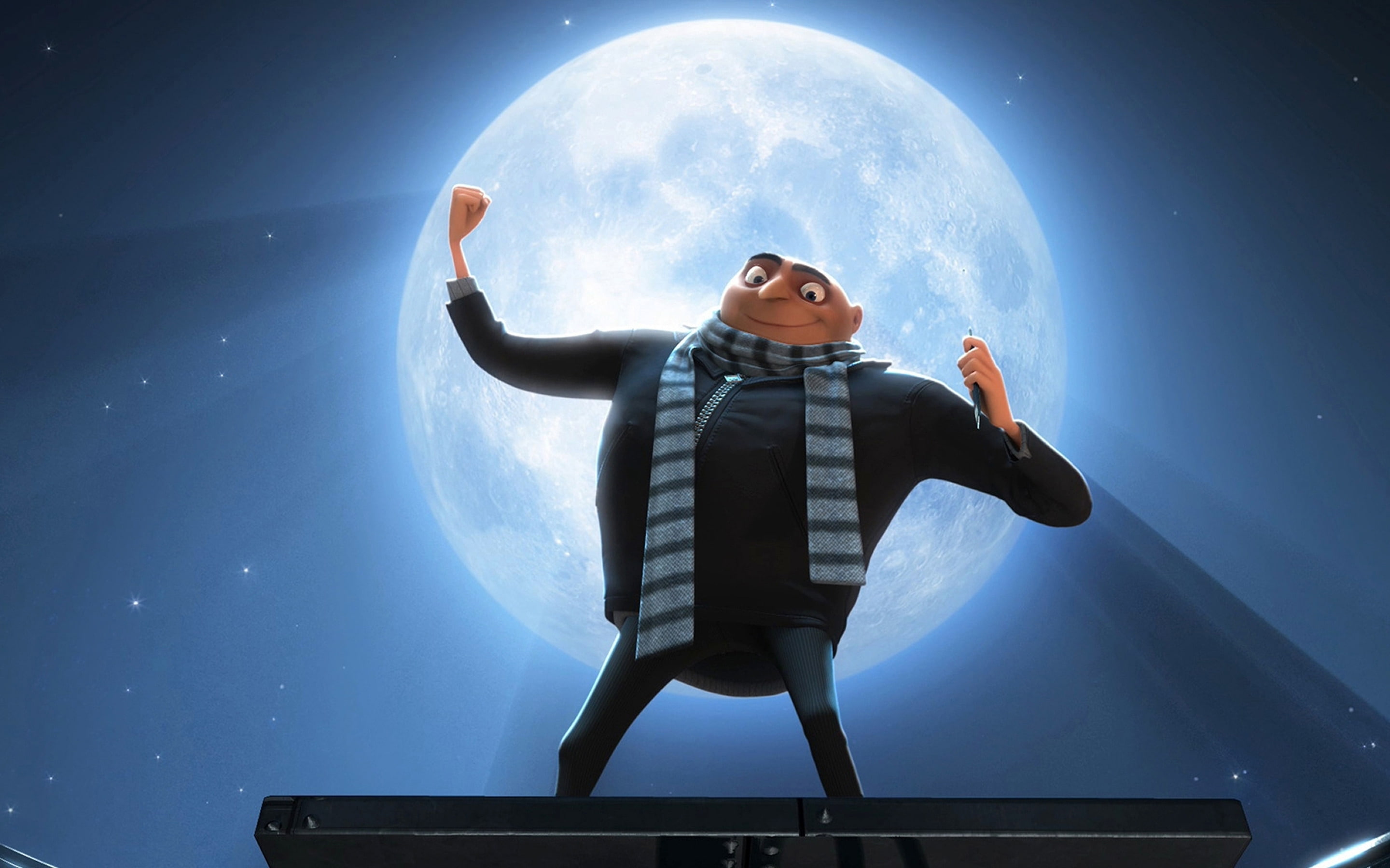 2K, background, gru, despicable, moon, HD Wallpaper