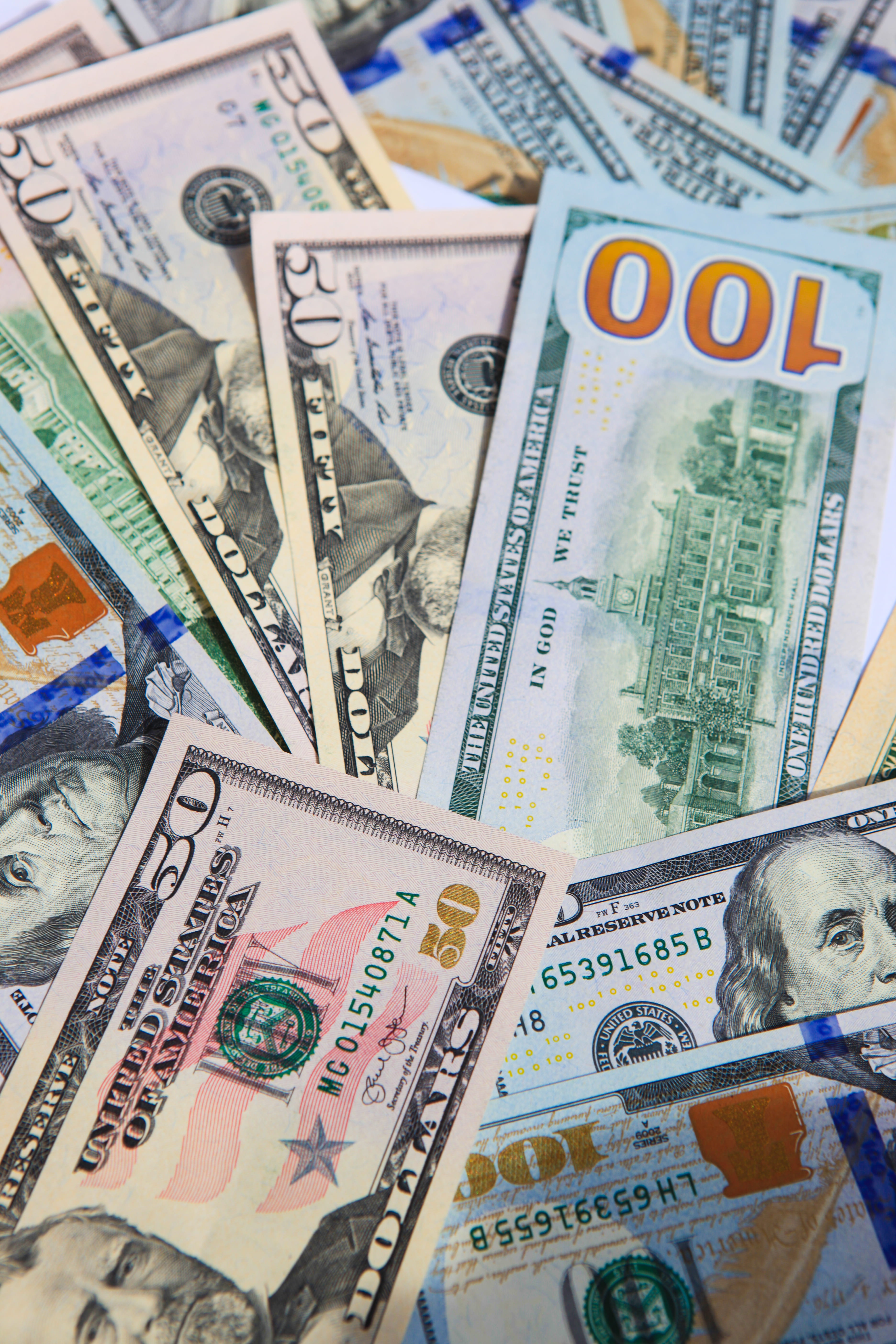 nobody, green, bundle, human representation, currency, paper currency, banknote, heap, american, savings, representation, new, note, economics, usa, close-up, Phone HD Wallpaper