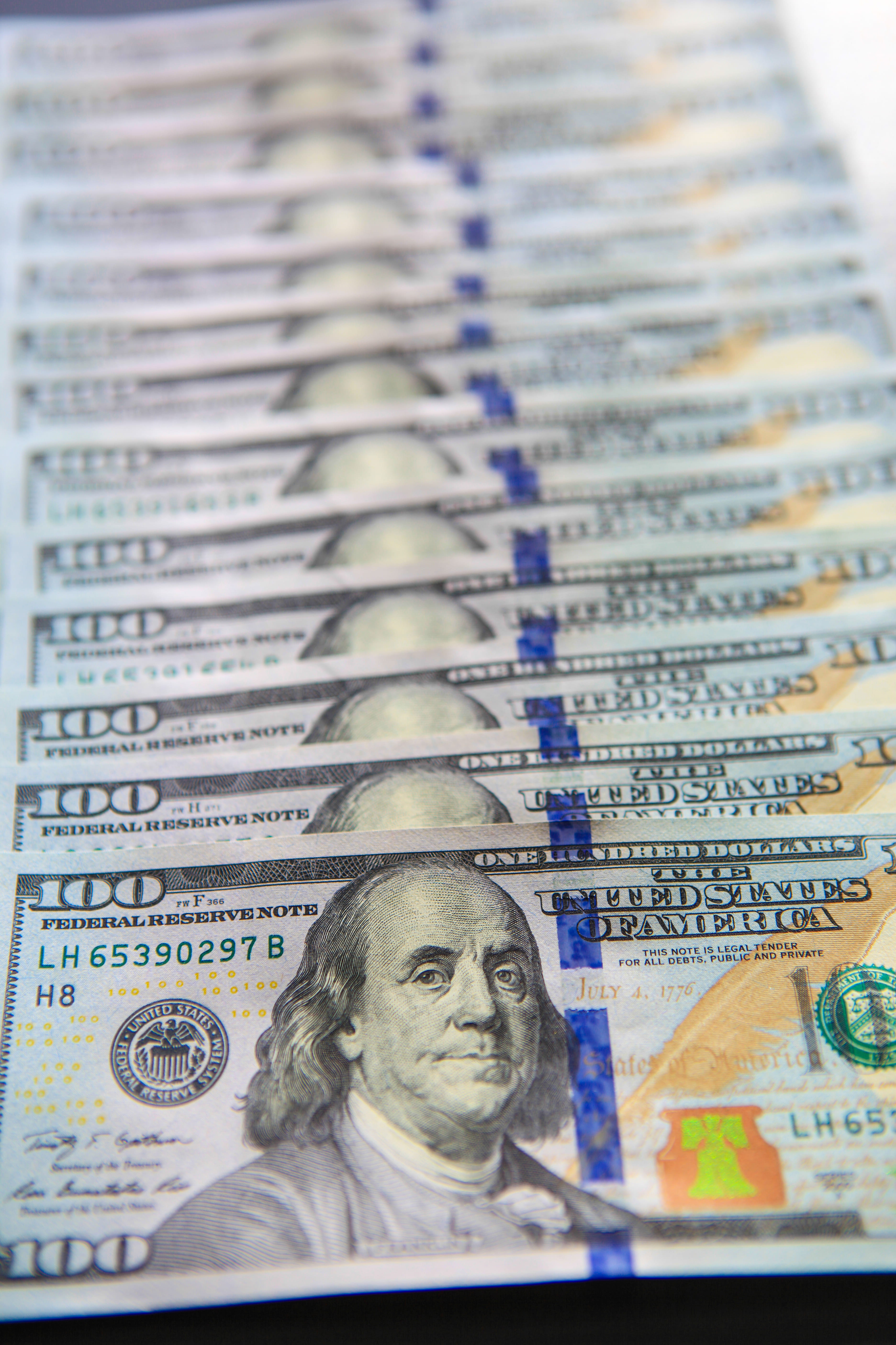 pile, human representation, american, finance, financial, currency, 5K, hundred, full frame, 100, paper, savings, bundle, us, close-up, bills, dollars, Phone HD Wallpaper