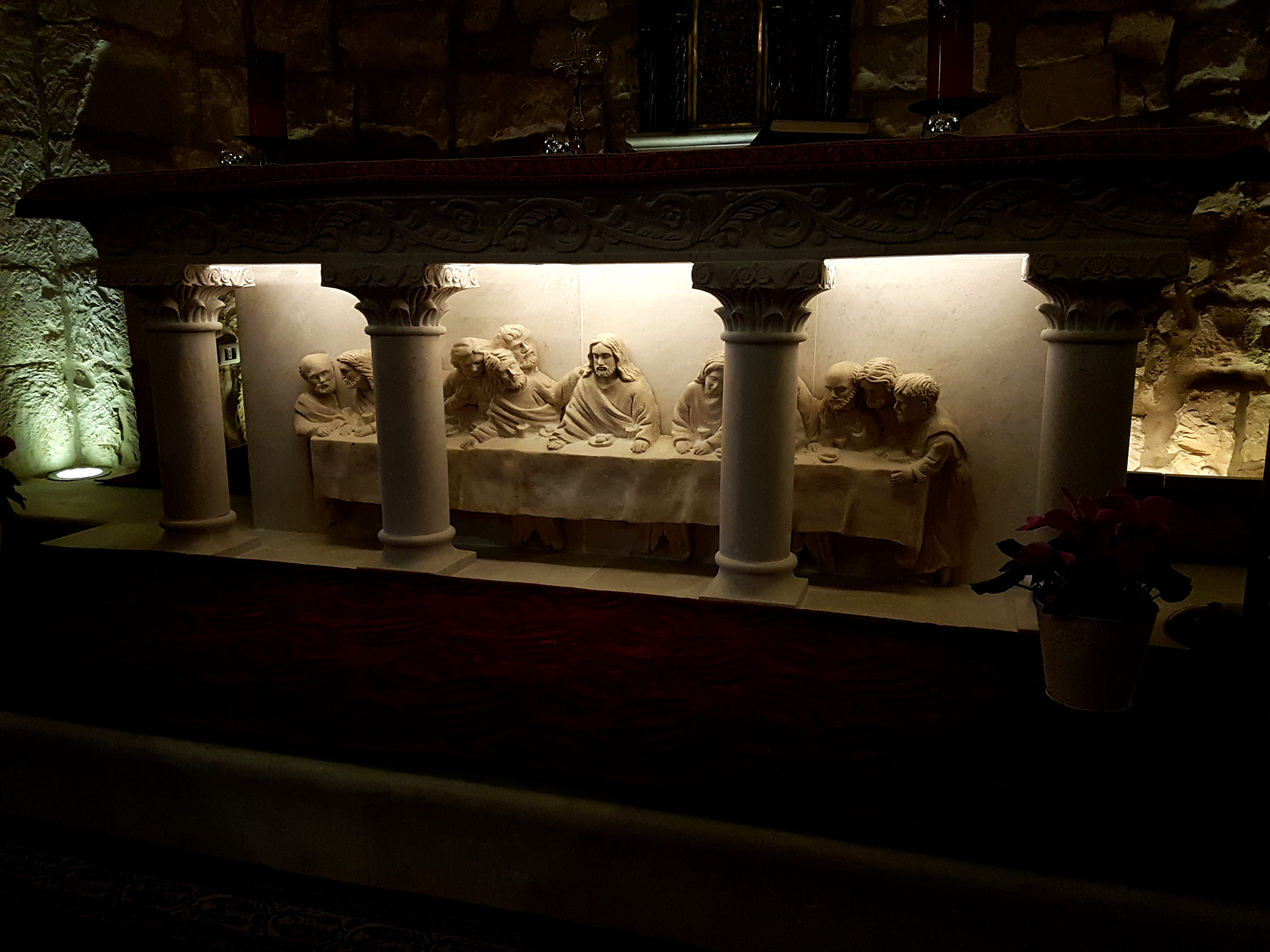 place of worship, no people, christianity, belief, maronite, staircase, indoors, courtyard, marble, ornate, sculpture, altar, statue, balustrade, jesus, HD Wallpaper