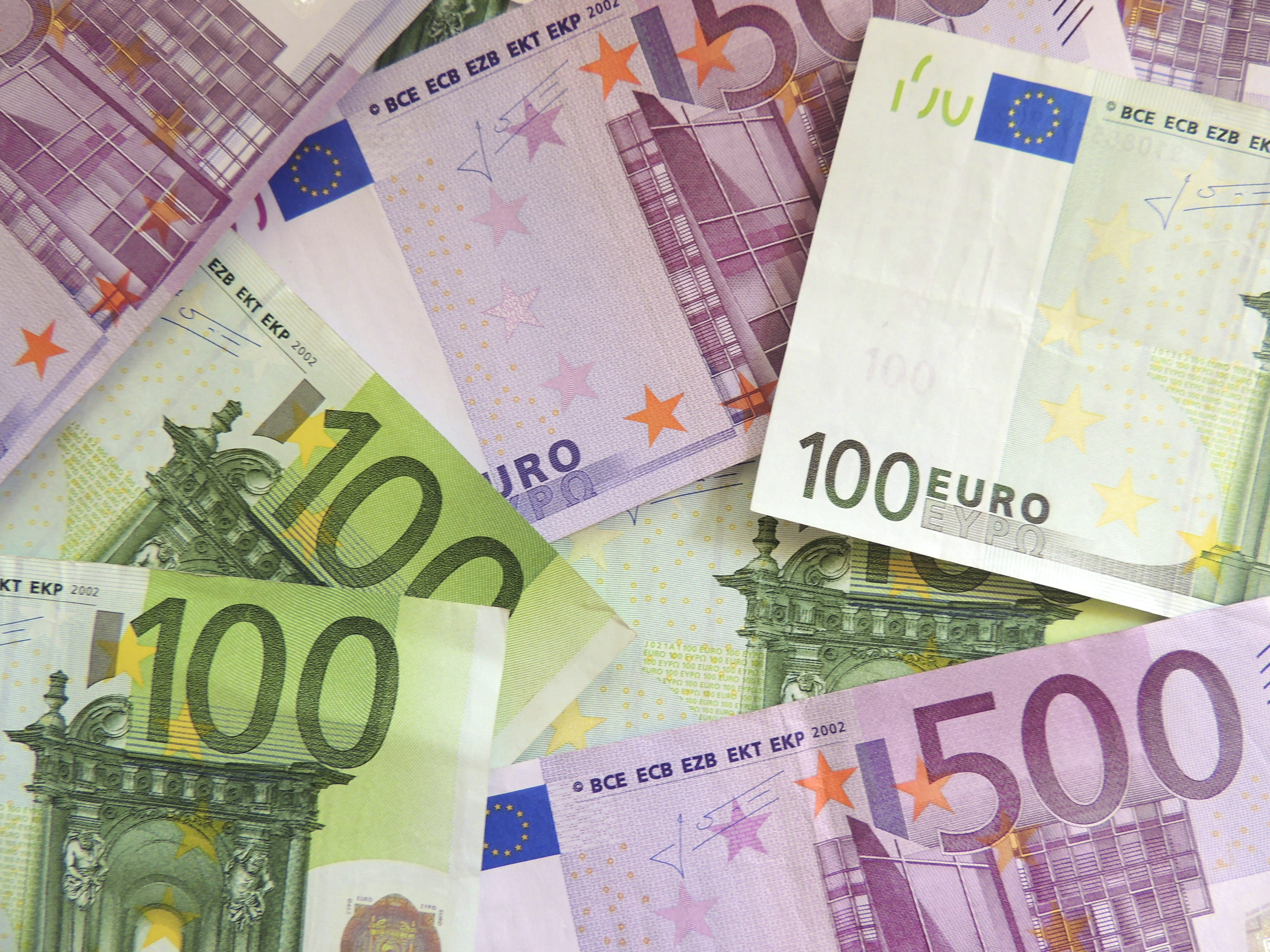 money, abundance, currency, full frame, corporate business, close-up, 100, backgrounds, euro, wealth, no people, symbol, consumerism, investment, assorted, HD Wallpaper