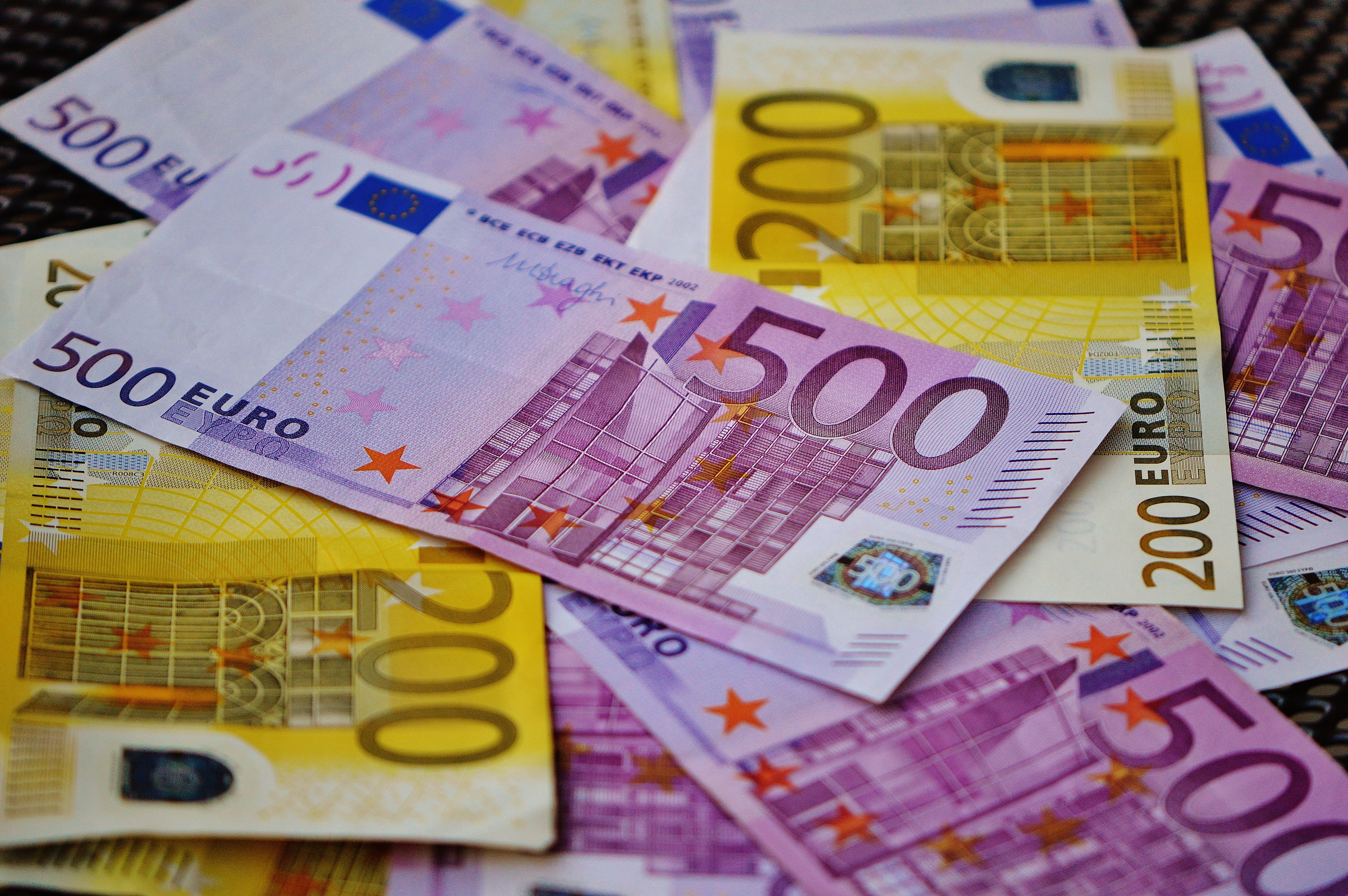 money, no people, cash, choice, still life, variation, currency, close-up, euro, economy, number, indoors, business, 5K, large group of objects, bank notes, HD Wallpaper