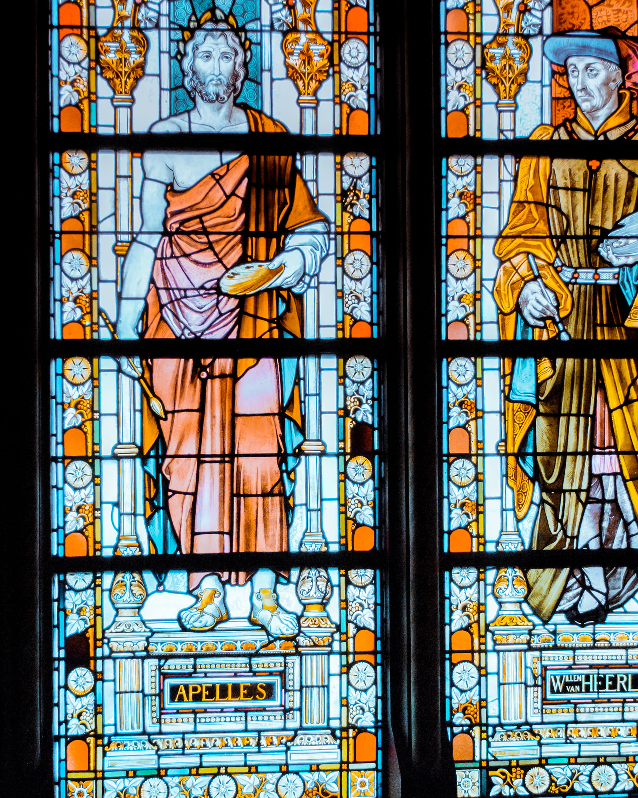 representation, glass, window, belief, college, building, holland, europe, human, artist, architecture, glass - material, place of worship, transparent, Phone HD Wallpaper
