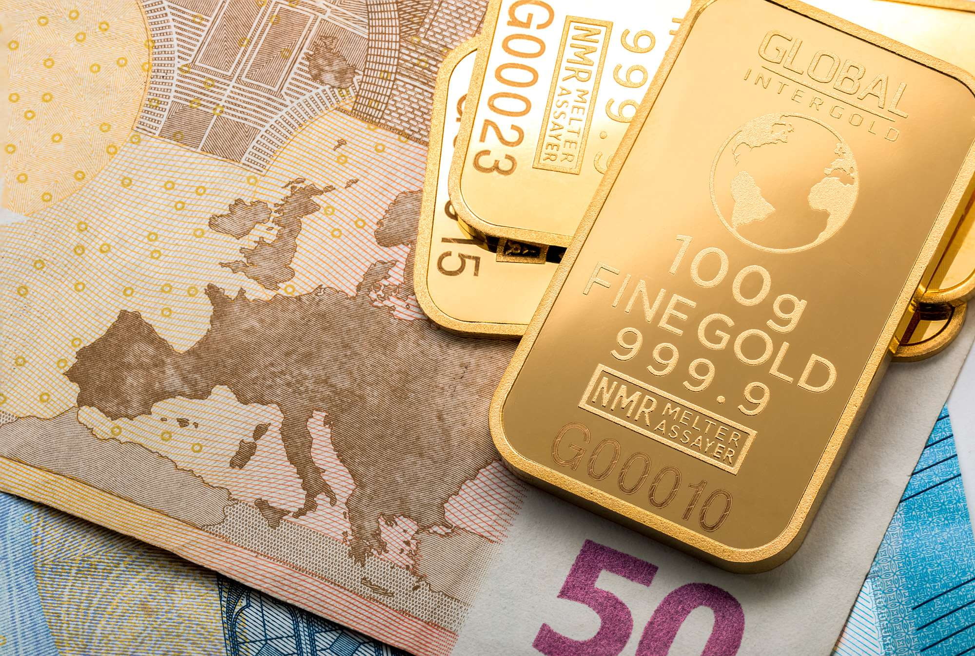 1080P, studio shot, luxury, wealth, indoors, gold is money, consumerism, finance, currency, gold, ingot, eur, savings, no people, gold bars, bankruptcy, HD Wallpaper