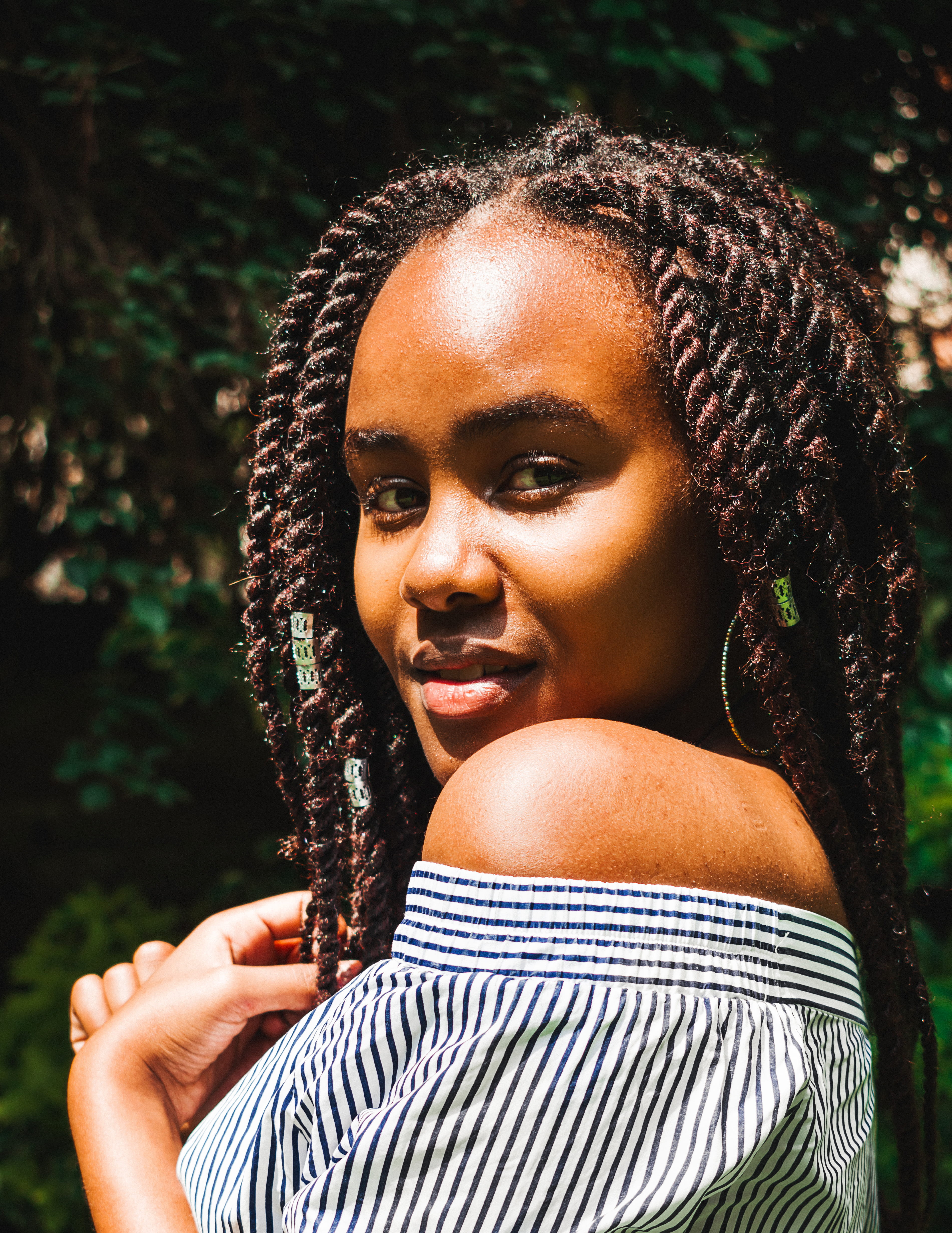 real people, kenya, portrait, day, girl, model, nairobi, front view, leisure activity, women, curly hair, smile, faces, young women, tree, close-up, black girl, Phone HD Wallpaper