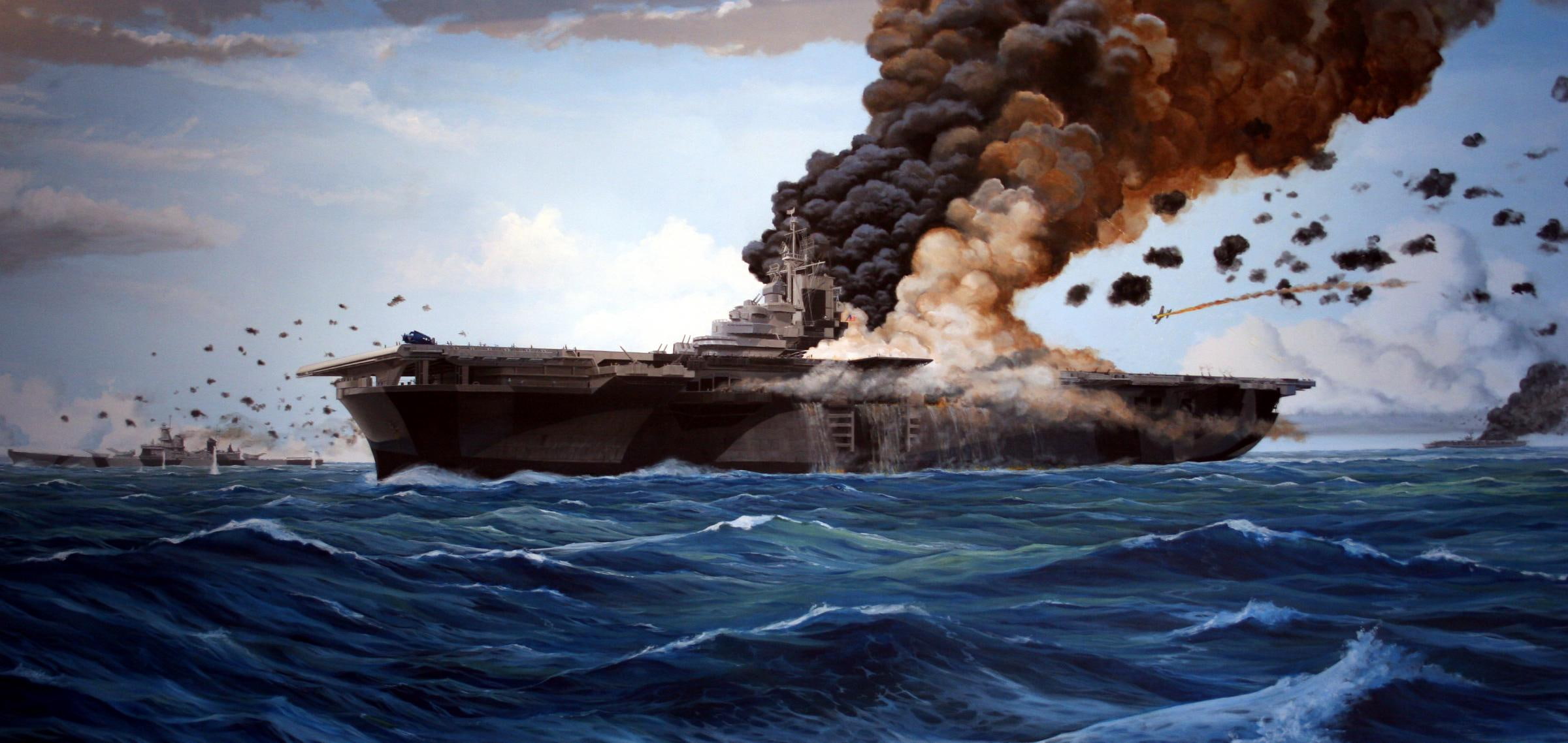 1080P, Warships, Aircraft Carrier, Warship, USS Intrepid (CV-11), HD Wallpaper
