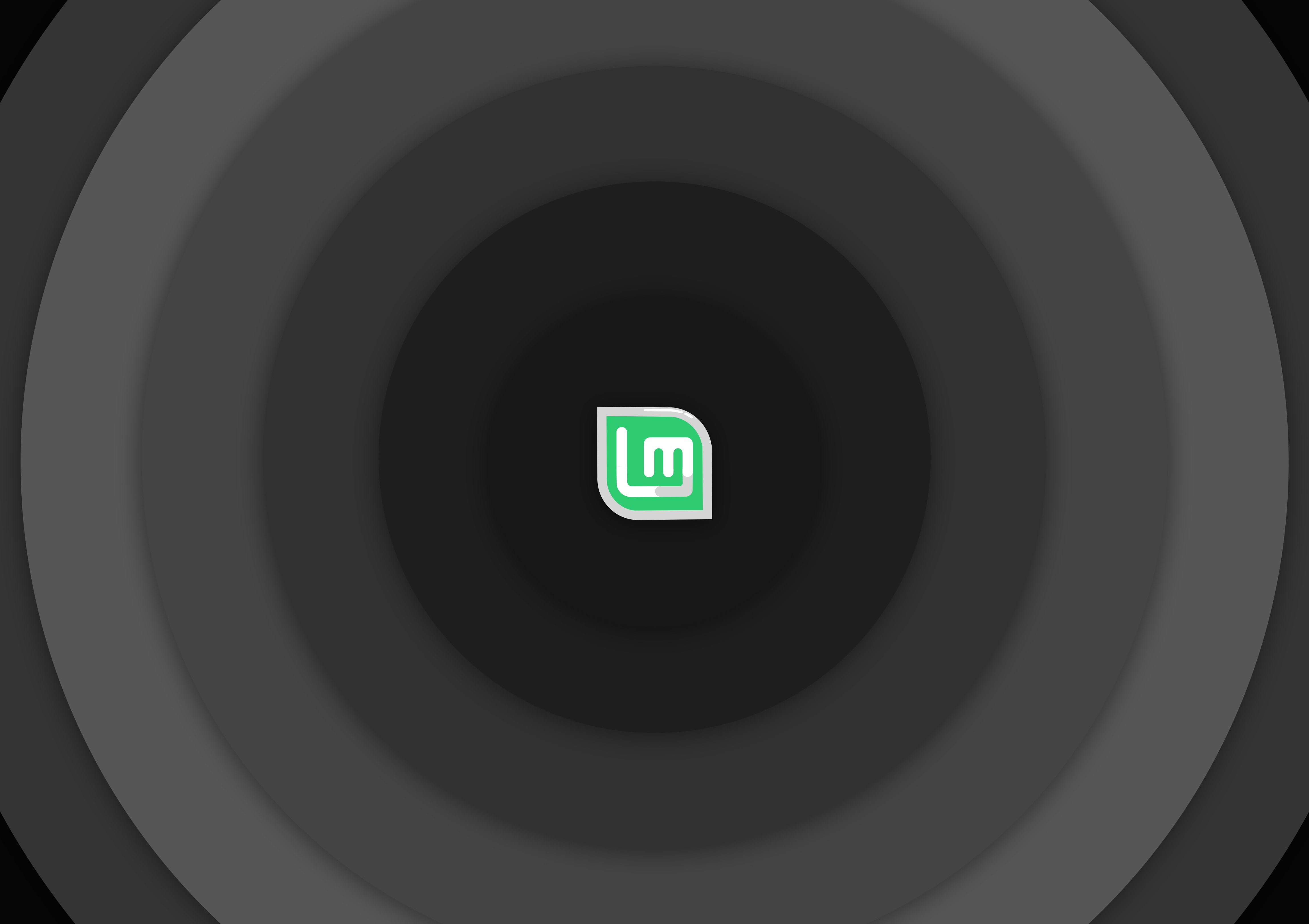 Linux, black, Linux Mint, Green, 4K, Simple Background, circle, grey, HD Wallpaper