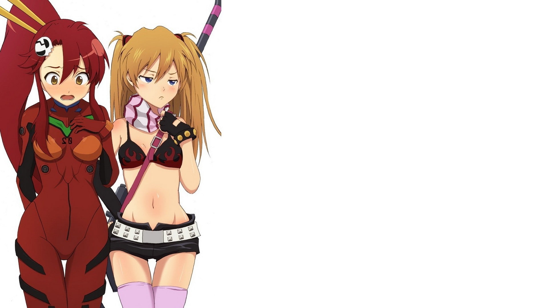 redhead, young adult, adult, beautiful woman, standing, looking at camera, females, Asuka Langley Soryu, copy space, young women, women, hairstyle, clothing, HD Wallpaper